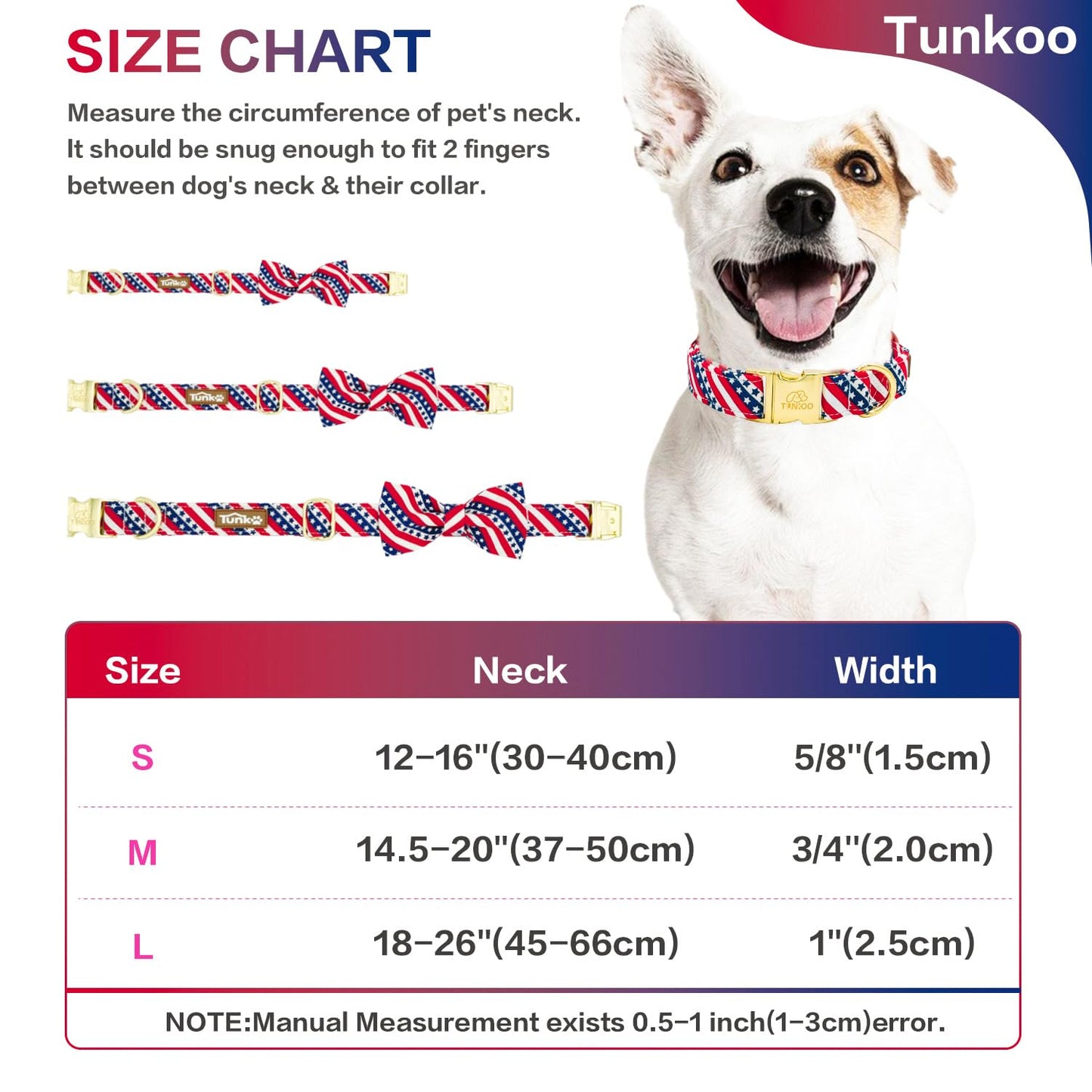 Tunkoo Christmas Dog Collar with Pretty Bow Tie - Red & Green Plaid Pet Collar, Adjustable Available in Small Medium Large, Gift for Girls Boys Dog, S