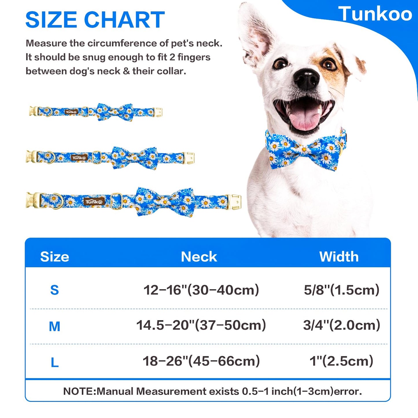 Tunkoo Christmas Dog Collar with Pretty Bow Tie - Red & Green Plaid Pet Collar, Adjustable Available in Small Medium Large, Gift for Girls Boys Dog, S