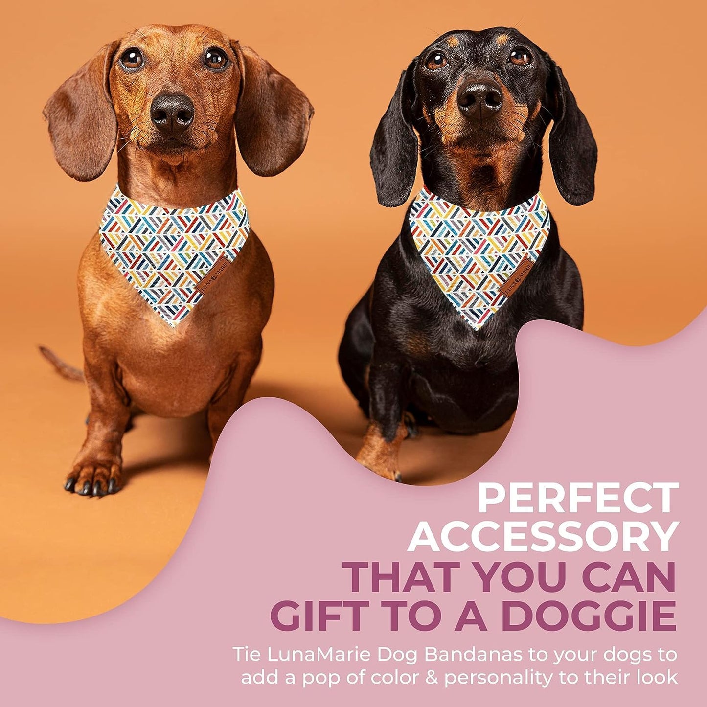 Luxury Pet Birthday Bandanas -Premium & Silky Poly Fabric | 100% Handmade | Custom Shape Dual Layered (Birthday Girl, Medium)