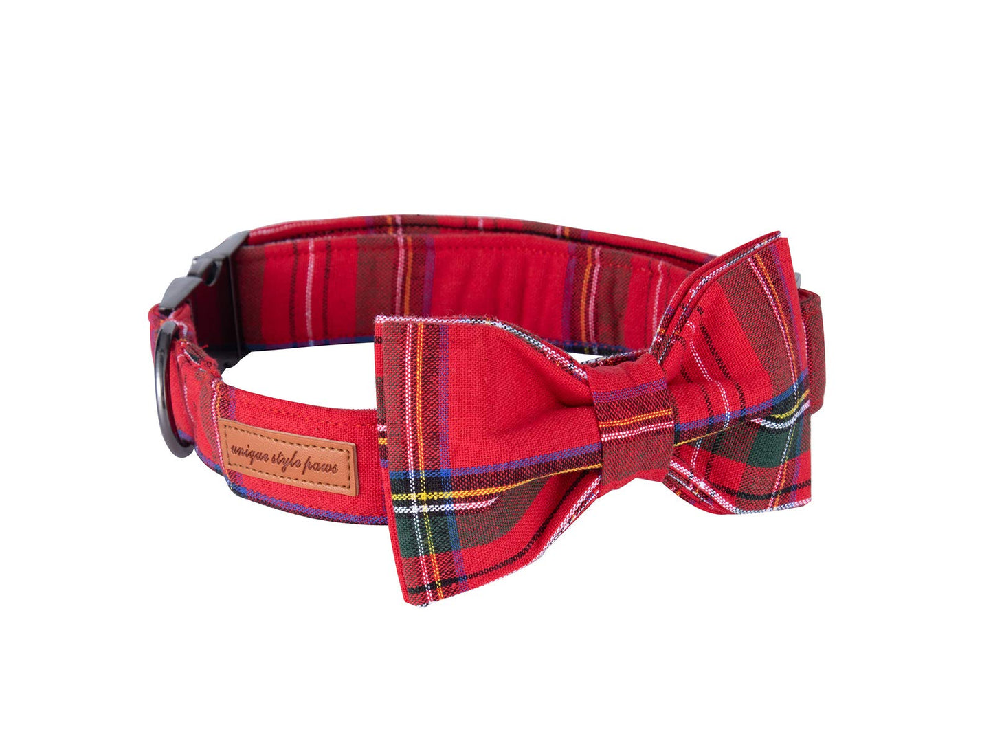 Unique style paws Christmas Dog and Cat Collar with Bow Pet Gift Adjustable Soft and Comfy Bowtie Collars for Small Medium Large Dogs