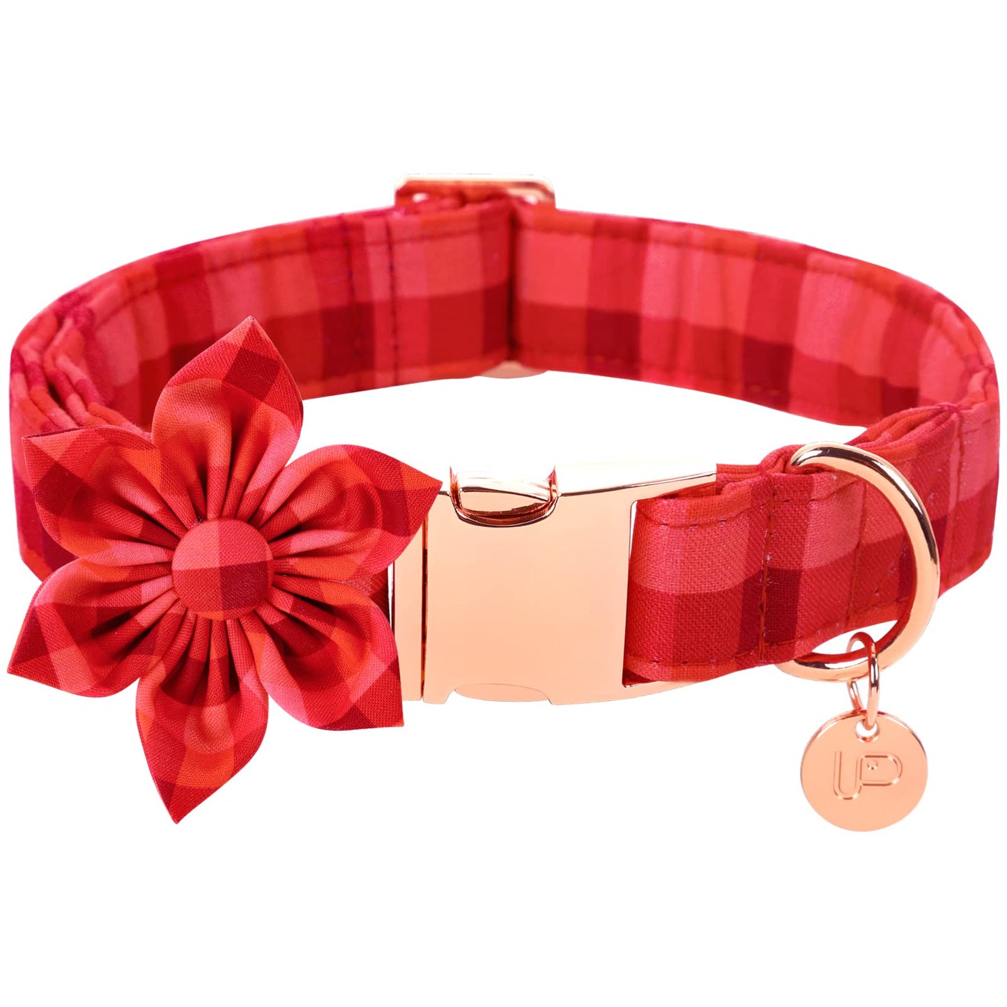 Valentine’s Day Dog Collar with Bow Tie, Valentine Bowtie Collar with Metal Buckle, Valentine’s Day Gift Pet Collar for Medium Girl Boy Dog, Wedding Dog Collar, Red, M, Neck 13.5-22in