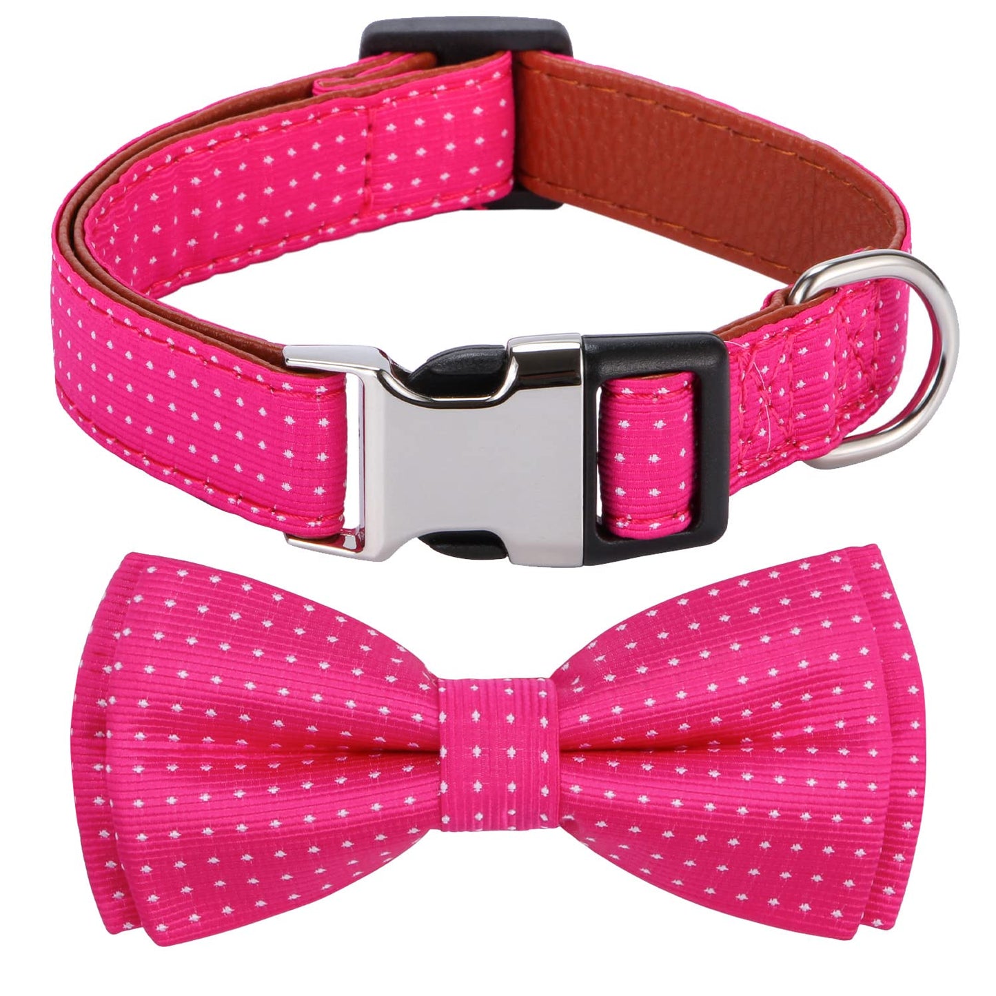 Rhea Rose Dog Collar with Bow Tie for Girl or Boy Gift Soft Durable Bowtie Paisley Small