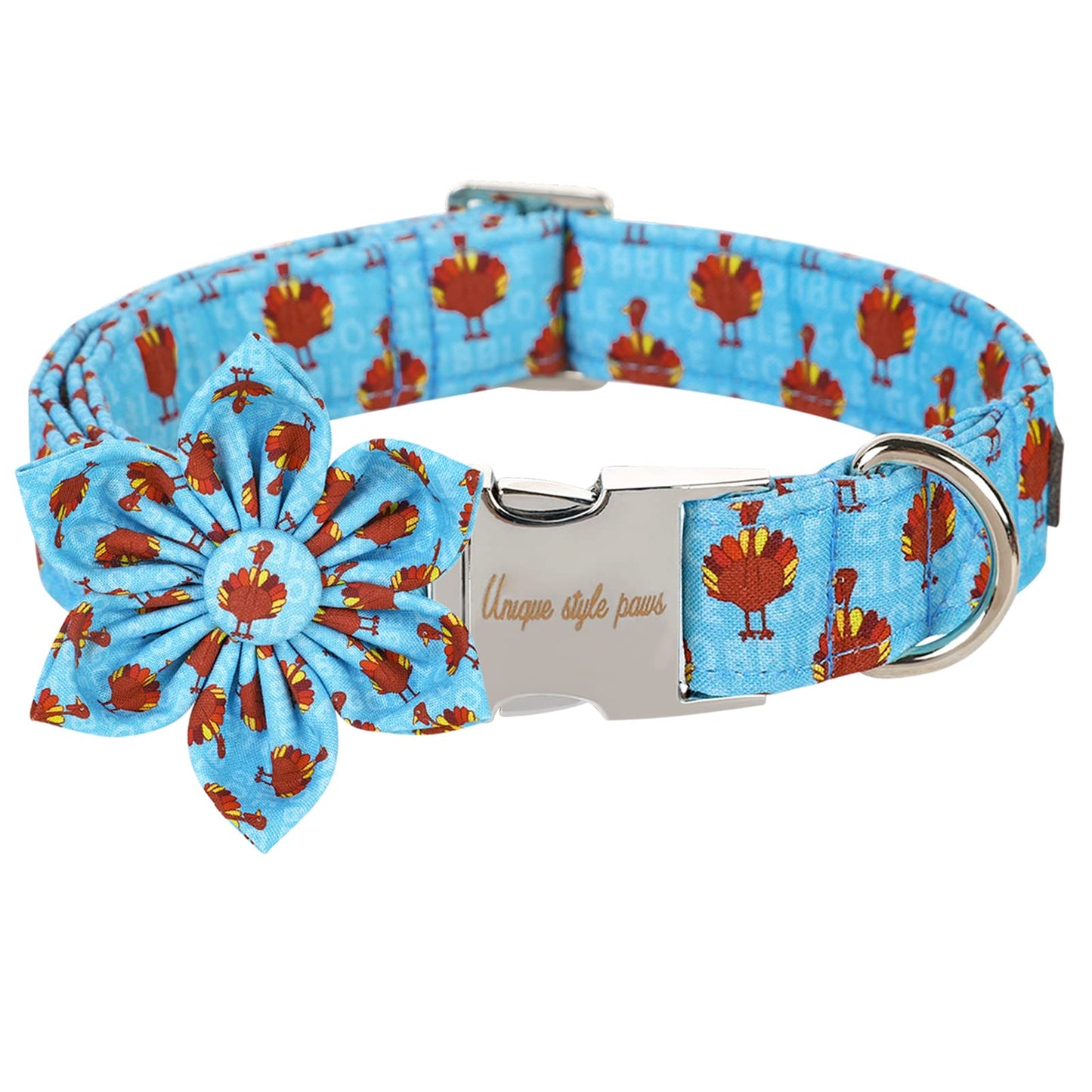 Unique style paws Halloween Dog Collar with Bow Tie Pumpkin Cotton Collar Adjustable Puppy Collar for Small Medium Large Dogs-S