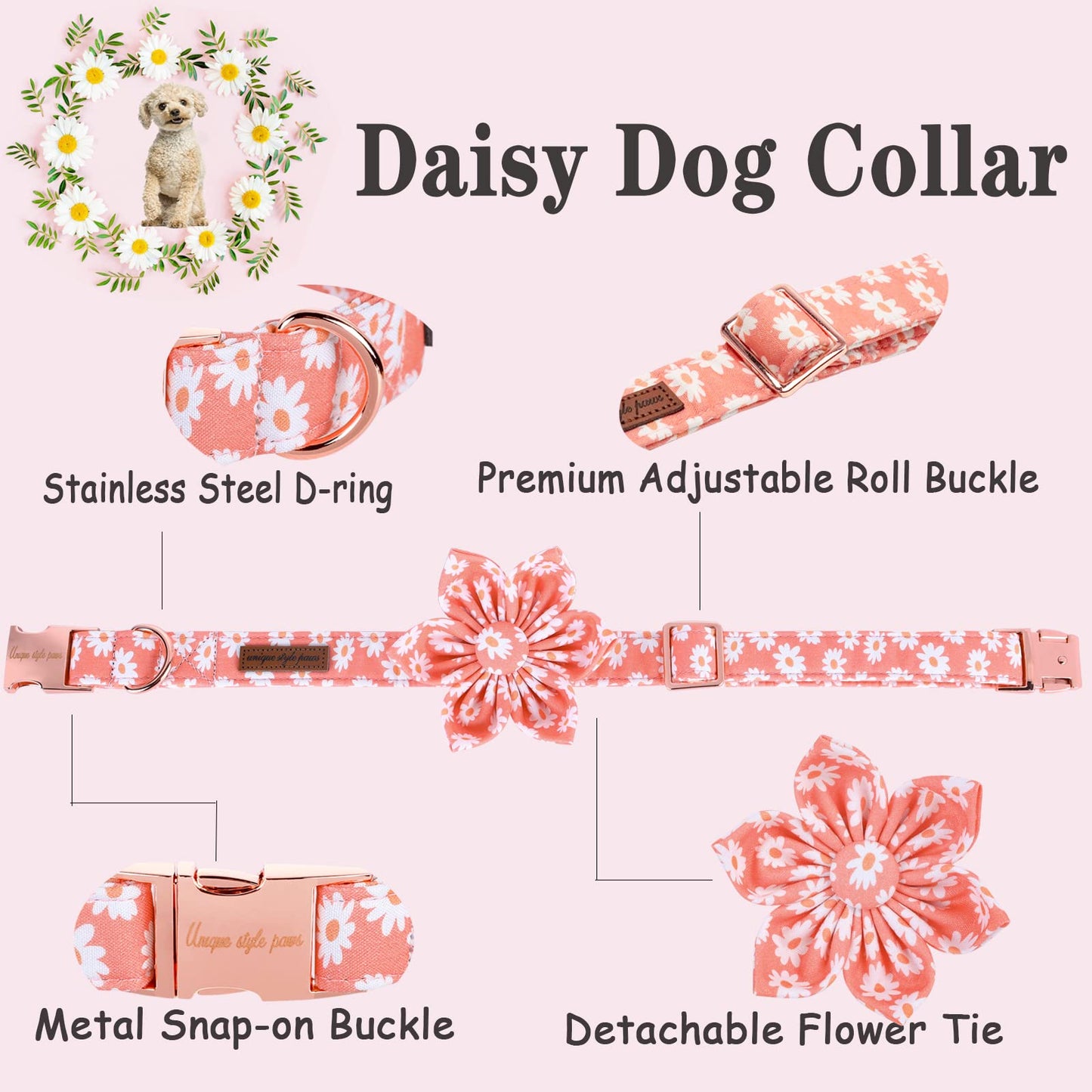 Unique Style Paws Cotton Dog Collar with Bow Halloween Pumpkin Plaid Dog Collar with Bow Tie for Small Medium Large Dogs Pets Gifts