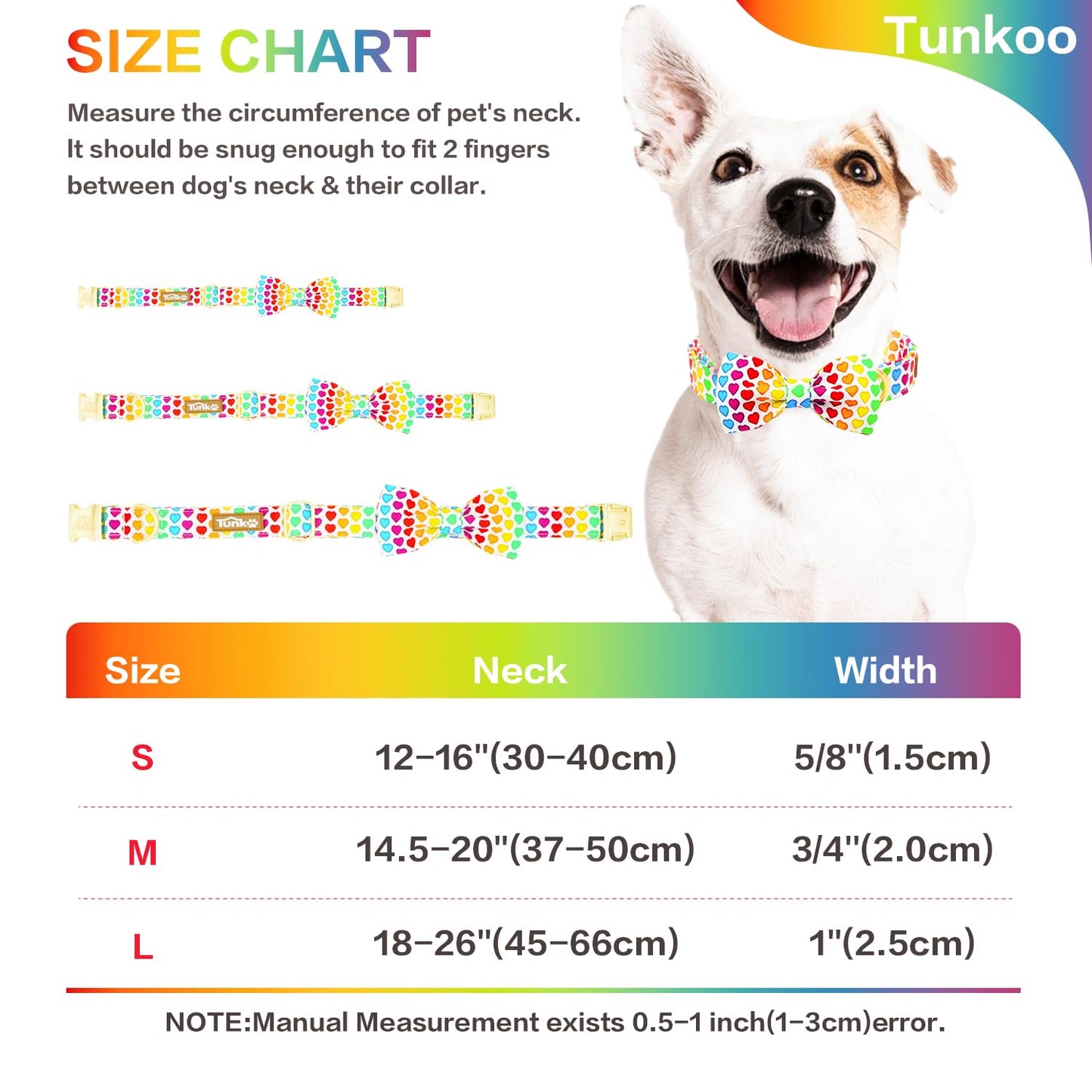 Tunkoo Christmas Dog Collar with Pretty Bow Tie - Red & Green Plaid Pet Collar, Adjustable Available in Small Medium Large, Gift for Girls Boys Dog, S