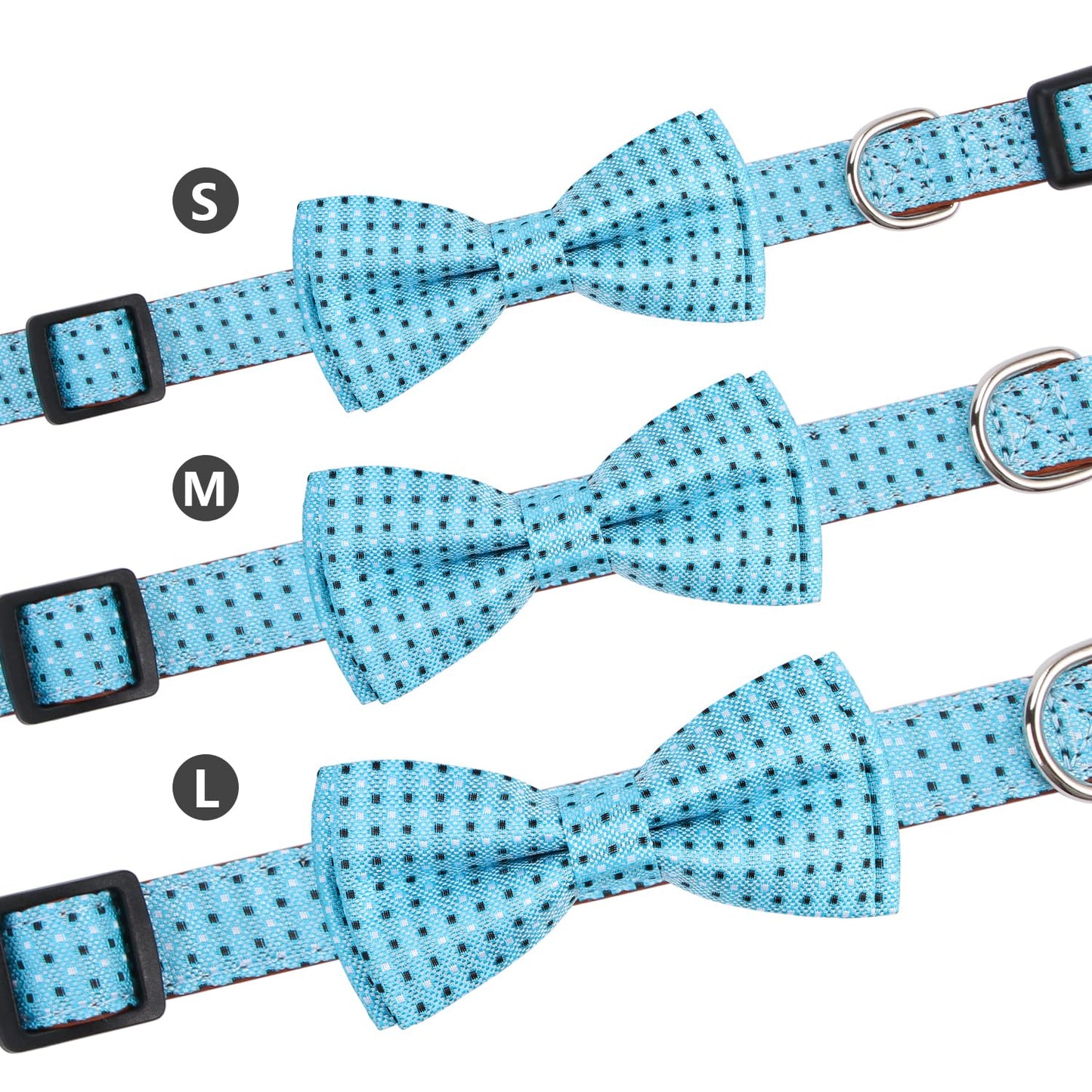 Rhea Rose Dog Collar with Bow Tie for Girl or Boy Gift Soft Durable Bowtie Paisley Small