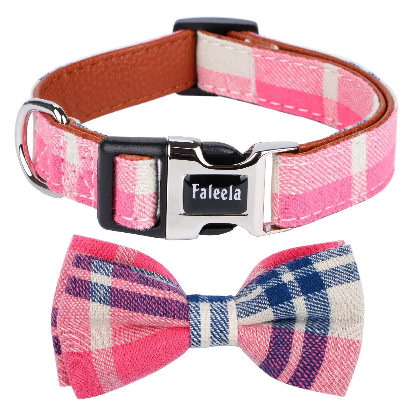 Faleela Soft &Comfy Bowtie Dog Collar,Detachable and Adjustable Bow Tie Collar,for Small Medium Large Pet (S, Blue)