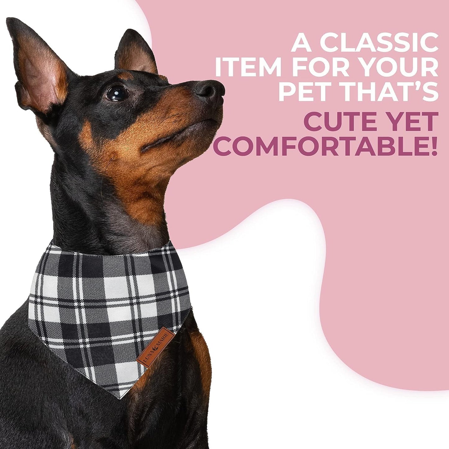 Luxury Pet Birthday Bandanas -Premium & Silky Poly Fabric | 100% Handmade | Custom Shape Dual Layered (Birthday Girl, Medium)