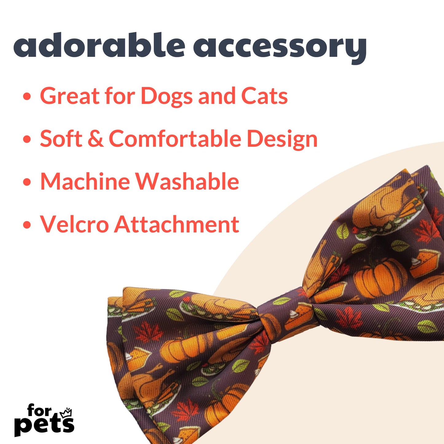 Huxley & Kent Bow Tie for Pets | Fall Check (Extra-Large) | Bow Tie Collar Attachment | Fun Bow Ties for Dogs & Cats | Cute, Comfortable, and Durable | H&K Bow Tie