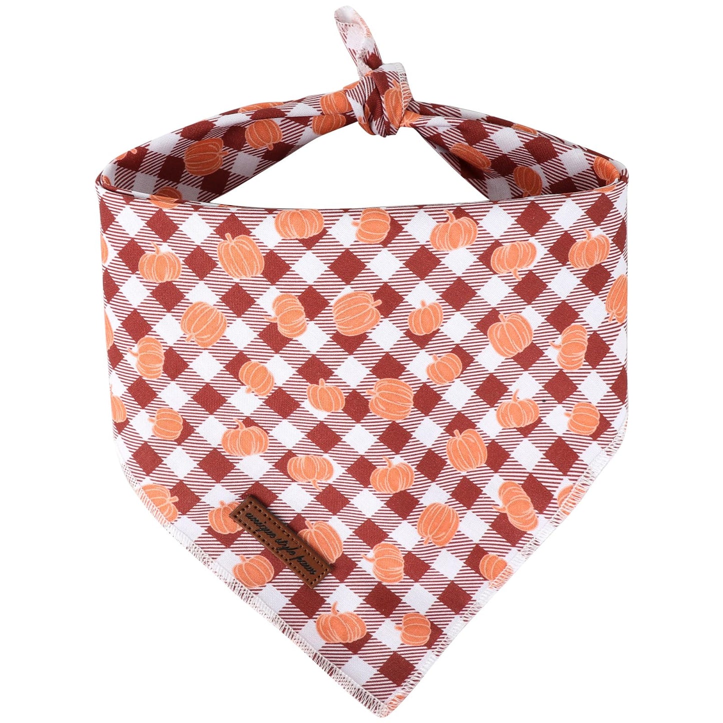 Unique Style Paws Cotton Dog Collar with Bow Halloween Pumpkin Plaid Dog Collar with Bow Tie for Small Medium Large Dogs Pets Gifts