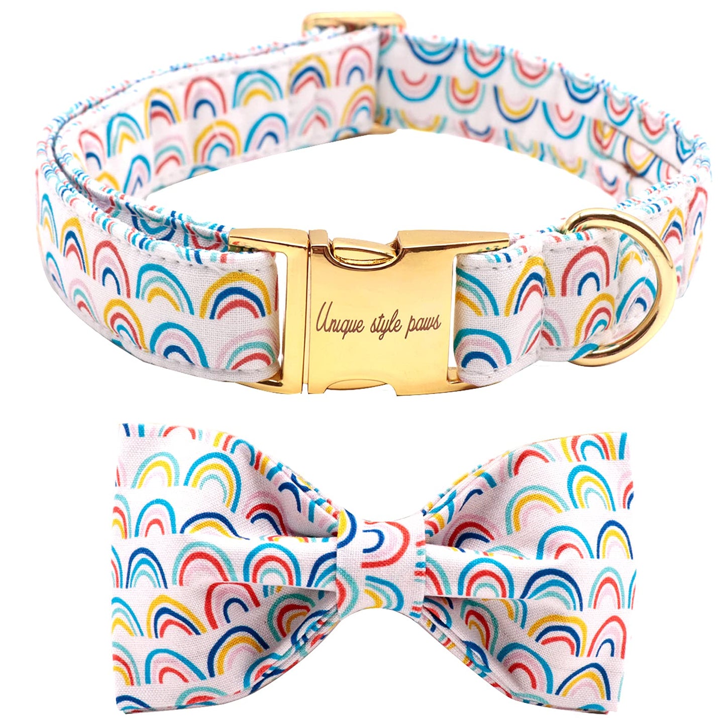 Unique style paws Christmas Dog and Cat Collar with Bow Pet Gift Adjustable Soft and Comfy Bowtie Collars for Small Medium Large Dogs