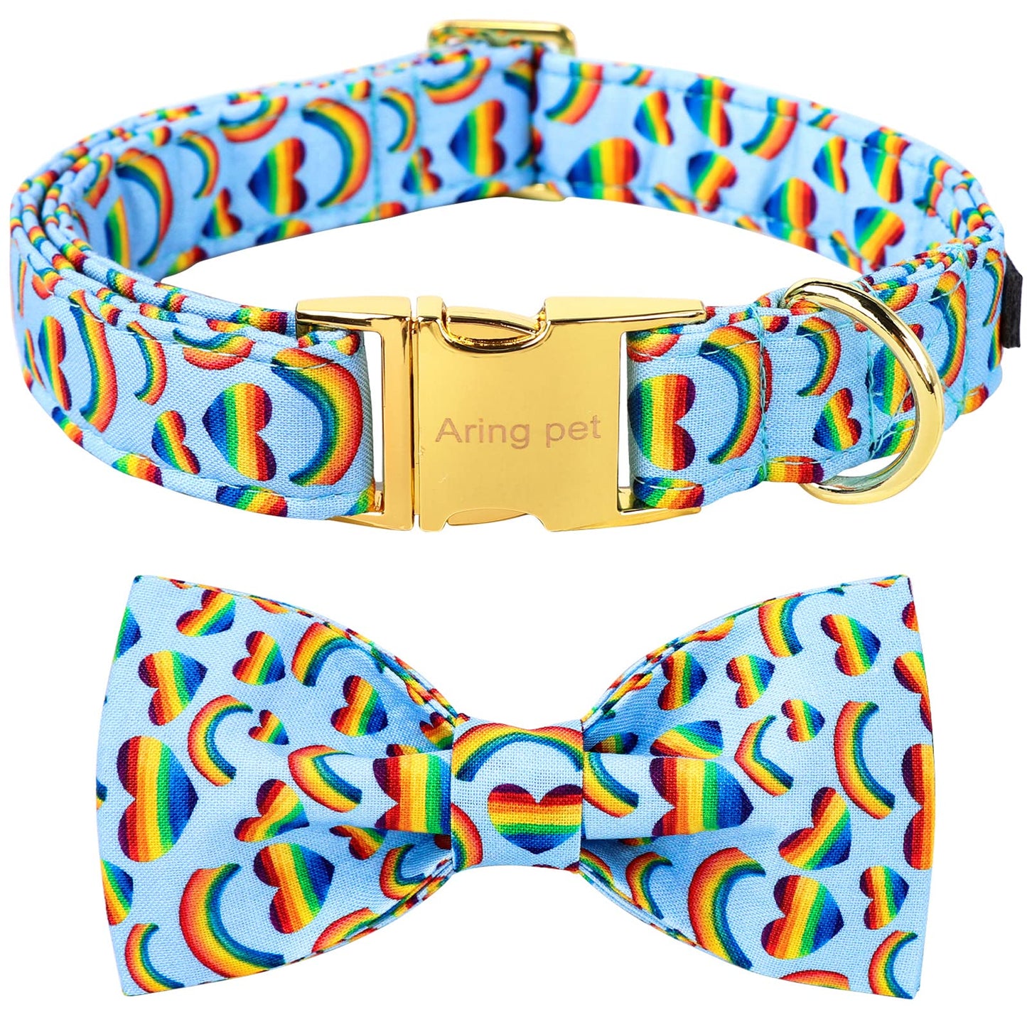 ARING PET Bowtie Dog Collar, Dog Collar with Bow, Adjustable Dog Collars for Small Medium Large Dogs.