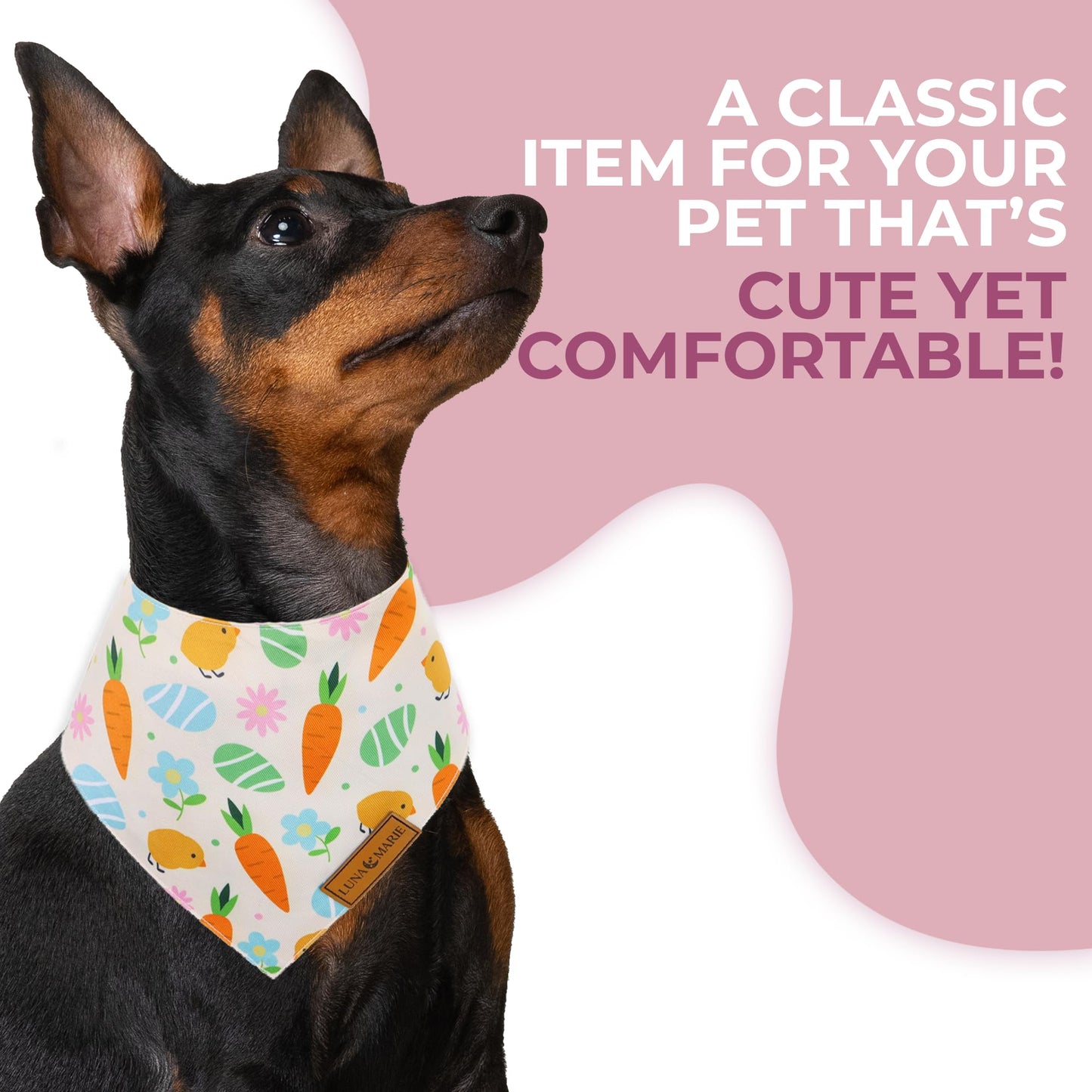 Luxury Pet Birthday Bandanas -Premium & Silky Poly Fabric | 100% Handmade | Custom Shape Dual Layered (Birthday Girl, Medium)