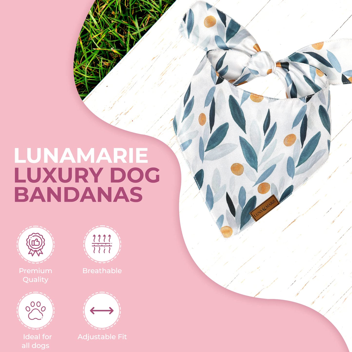 Luxury Pet Birthday Bandanas -Premium & Silky Poly Fabric | 100% Handmade | Custom Shape Dual Layered (Birthday Girl, Medium)