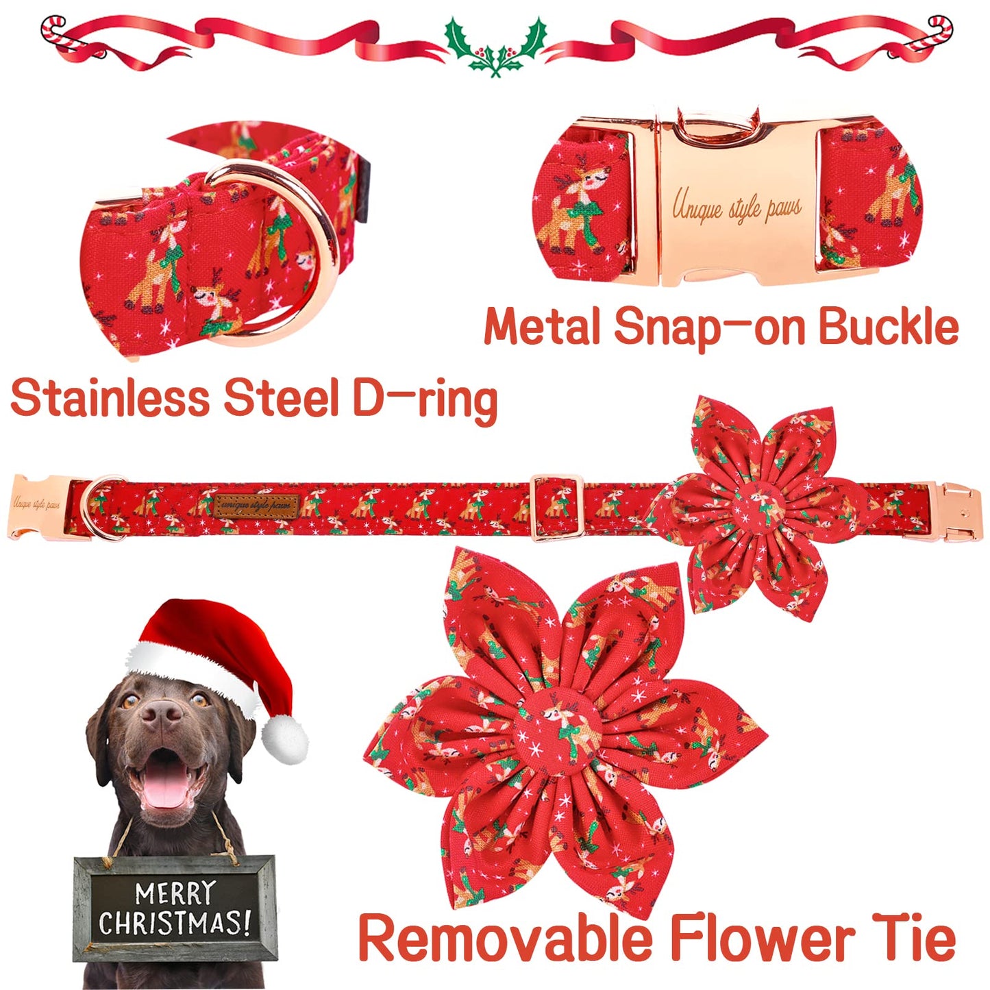 Unique Style Paws Pet Soft &Comfy Bowtie Dog Collar and Cat Collar Pet Gift for Dogs and Cats 6 Size and 7 Patterns