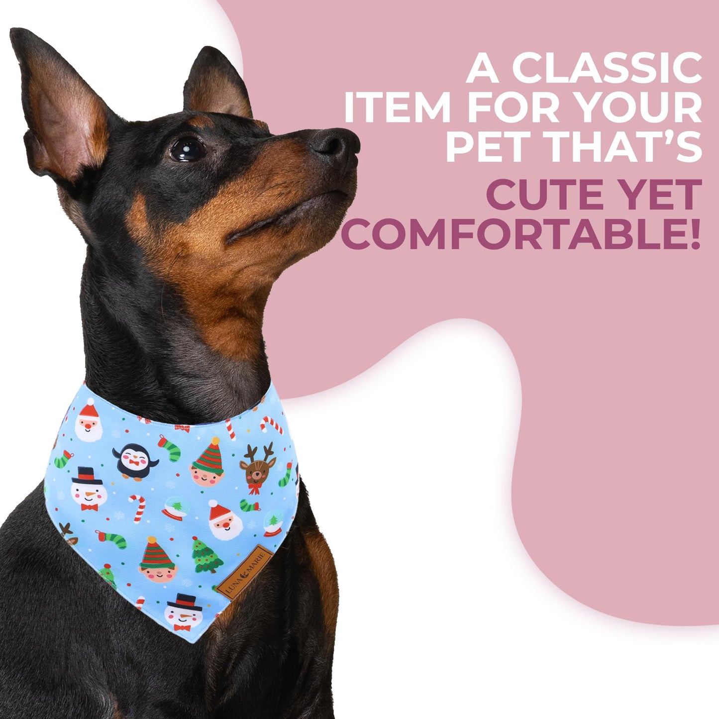 Luxury Pet Birthday Bandanas -Premium & Silky Poly Fabric | 100% Handmade | Custom Shape Dual Layered (Birthday Girl, Medium)