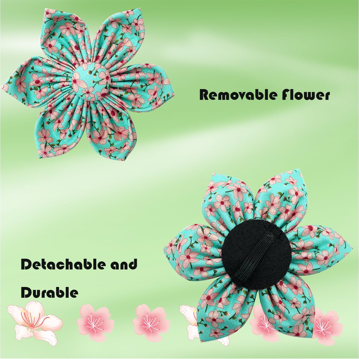 Elegant little tail Sunflower Girl Dog Collar for Female Dogs, Pet Collar Adjustable Dog Collars with Flower Gift for Medium Dogs