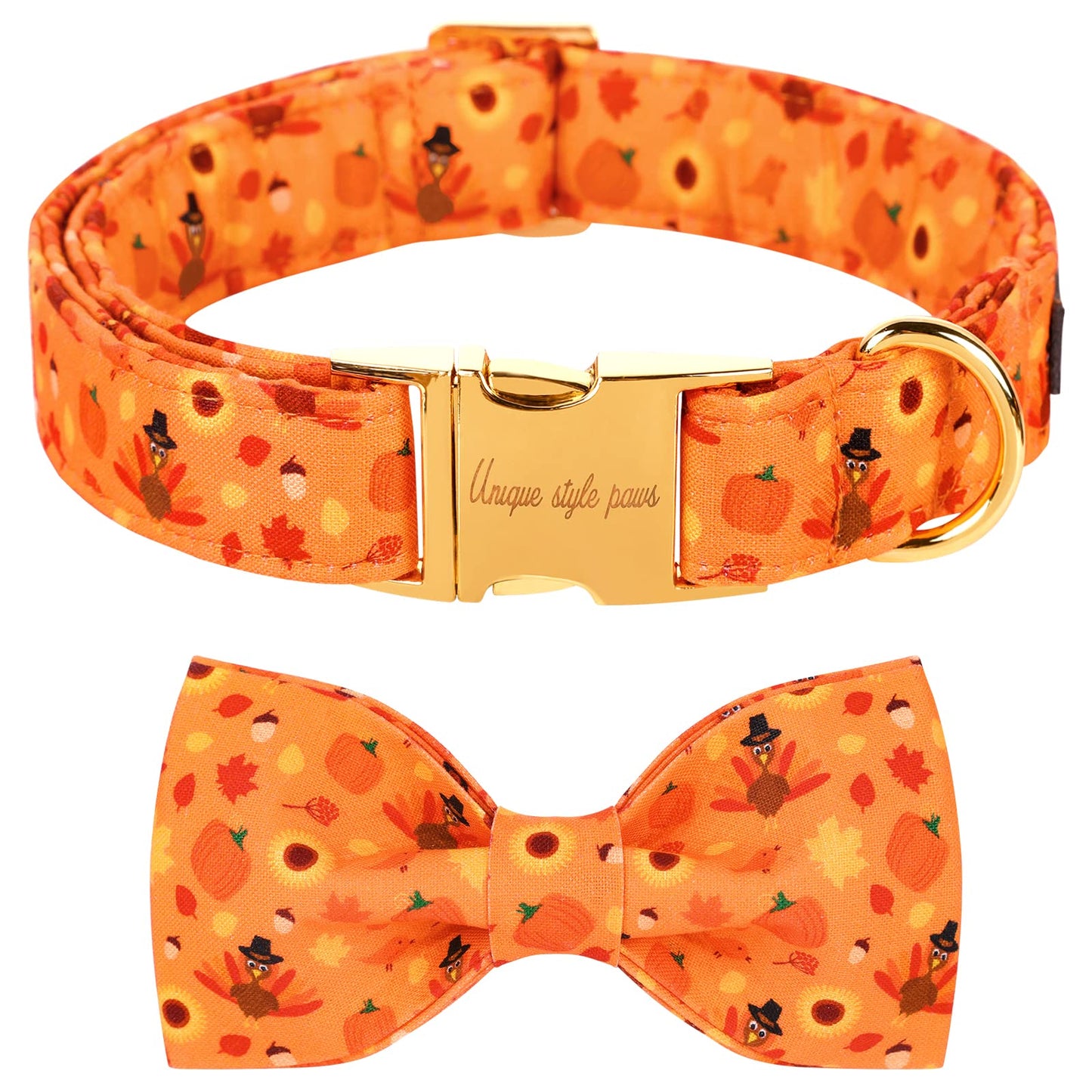 Unique style paws Christmas Dog and Cat Collar with Bow Pet Gift Adjustable Soft and Comfy Bowtie Collars for Small Medium Large Dogs