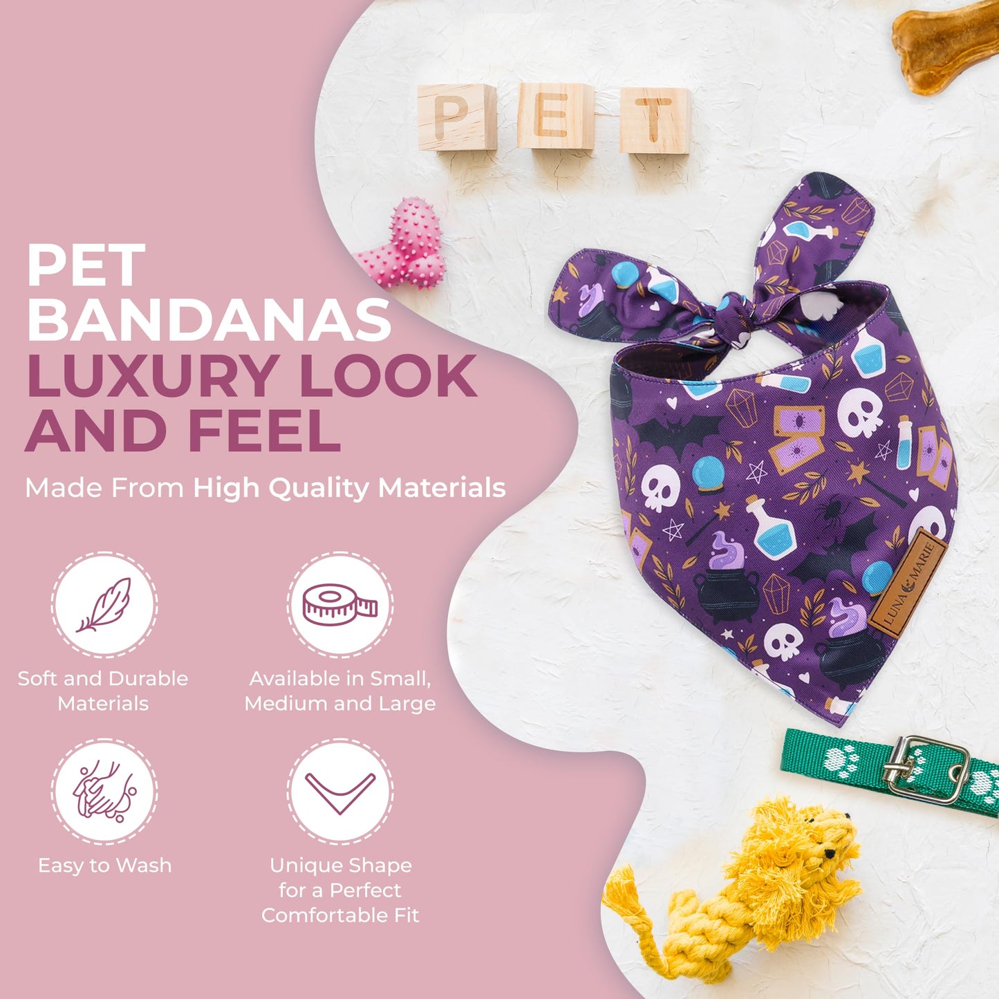 Luxury Pet Birthday Bandanas -Premium & Silky Poly Fabric | 100% Handmade | Custom Shape Dual Layered (Birthday Girl, Medium)