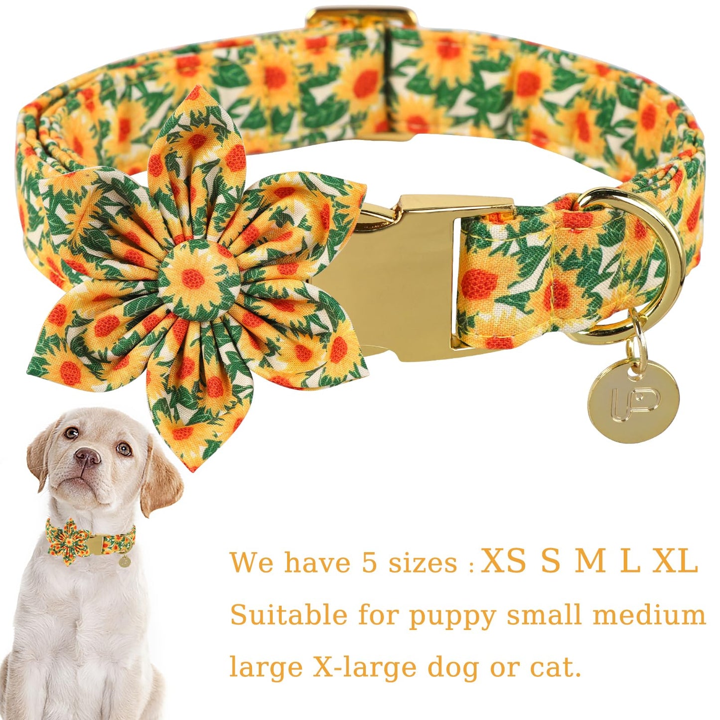 Thanksgiving Dog Collar with Bow Tie, Turkey Cotton Bowtie Collar for Puppy Girl Dog or Cat, Autumn Bow Tie Collar with Durable Metal Buckle, Turkeys Pet Collar, S, Neck 10-16in