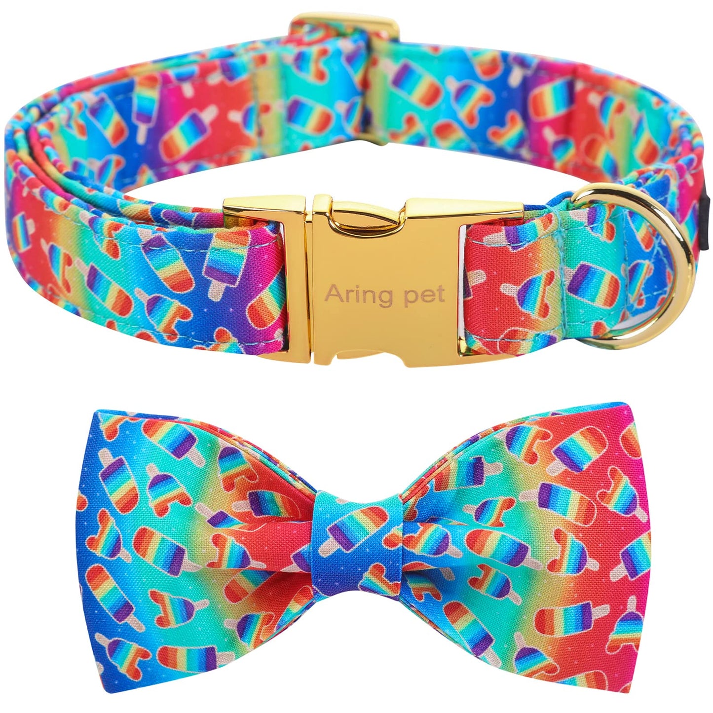 ARING PET Bowtie Dog Collar, Dog Collar with Bow, Adjustable Dog Collars for Small Medium Large Dogs.