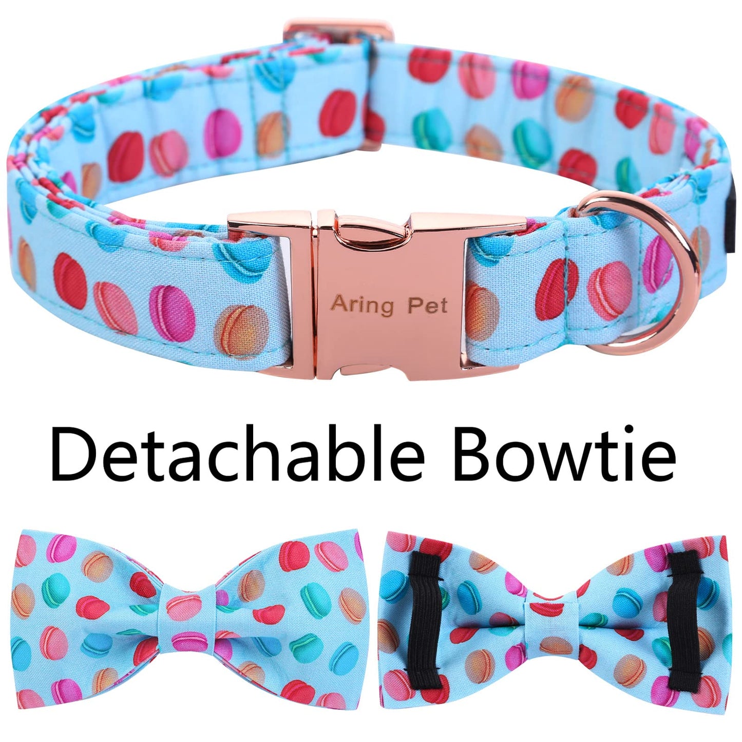 ARING PET Bowtie Dog Collar, Dog Collar with Bow, Adjustable Dog Collars for Small Medium Large Dogs.