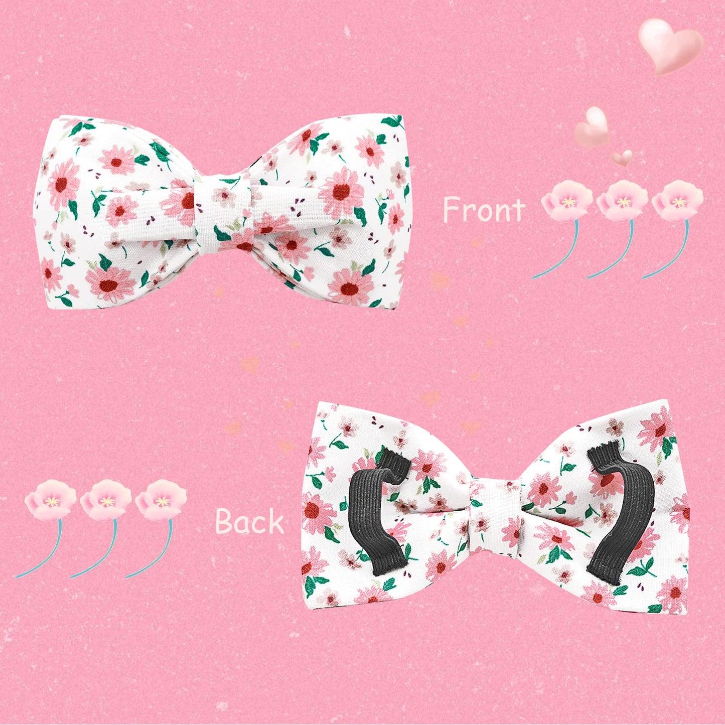 Dog Collar, Shark Print Bowtie Dog Collar Boy Pet Collar Bow Tie Collar for Dogs Soft Durable Adjustable Dog Collars for Small Dogs