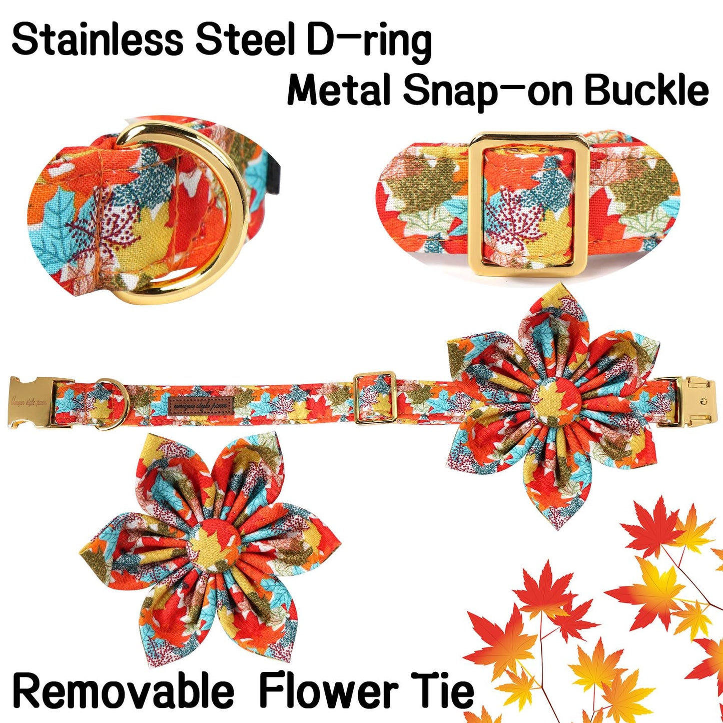 Unique Style Paws Halloween Dog Collar with Bow Cotton Cute Bowtie Dog Collar for Small Medium Large Dogs Holiday Dog Collar