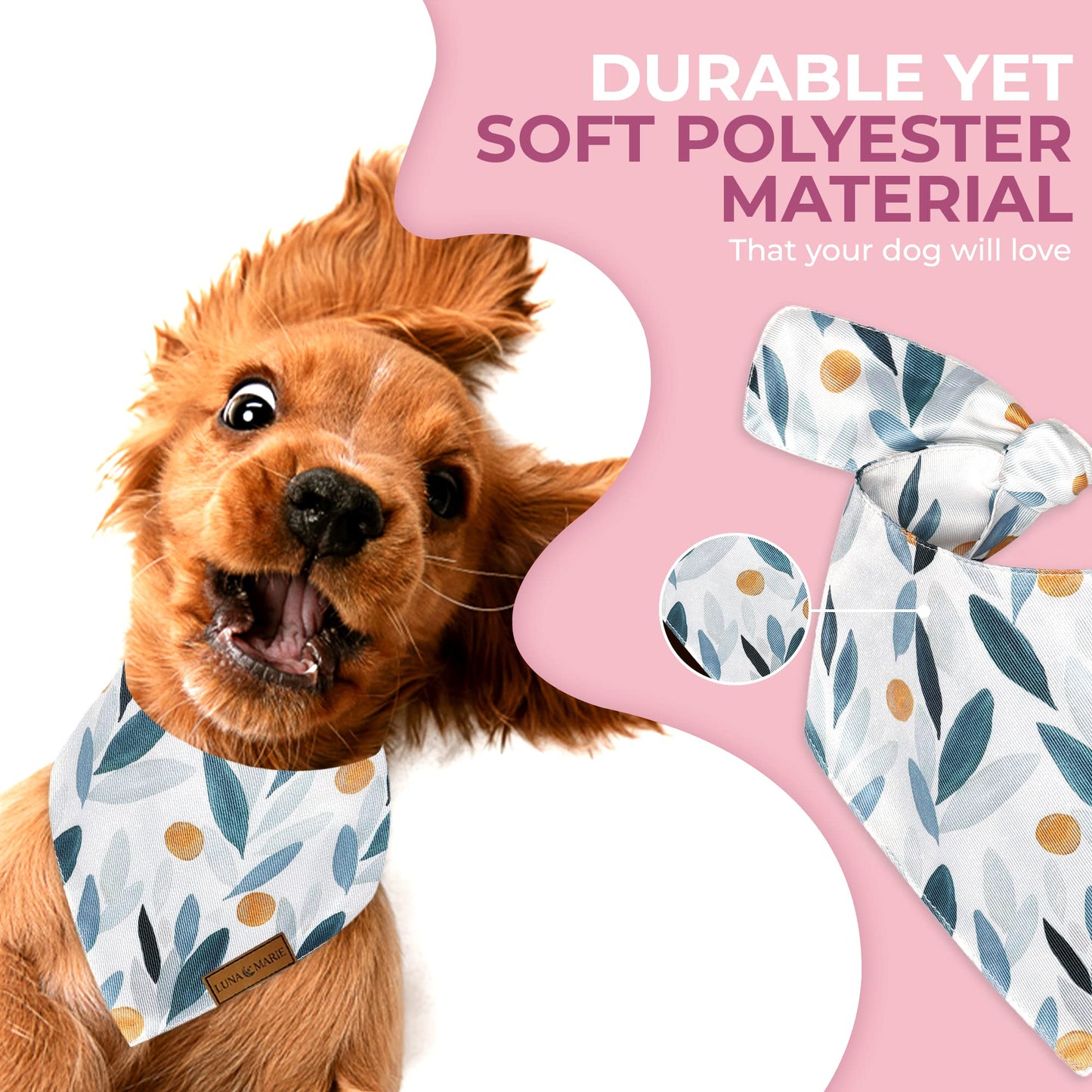 Luxury Pet Birthday Bandanas -Premium & Silky Poly Fabric | 100% Handmade | Custom Shape Dual Layered (Birthday Girl, Medium)