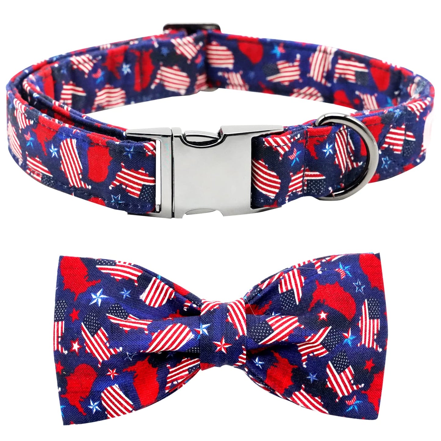 Dog Collar, Shark Print Bowtie Dog Collar Boy Pet Collar Bow Tie Collar for Dogs Soft Durable Adjustable Dog Collars for Small Dogs