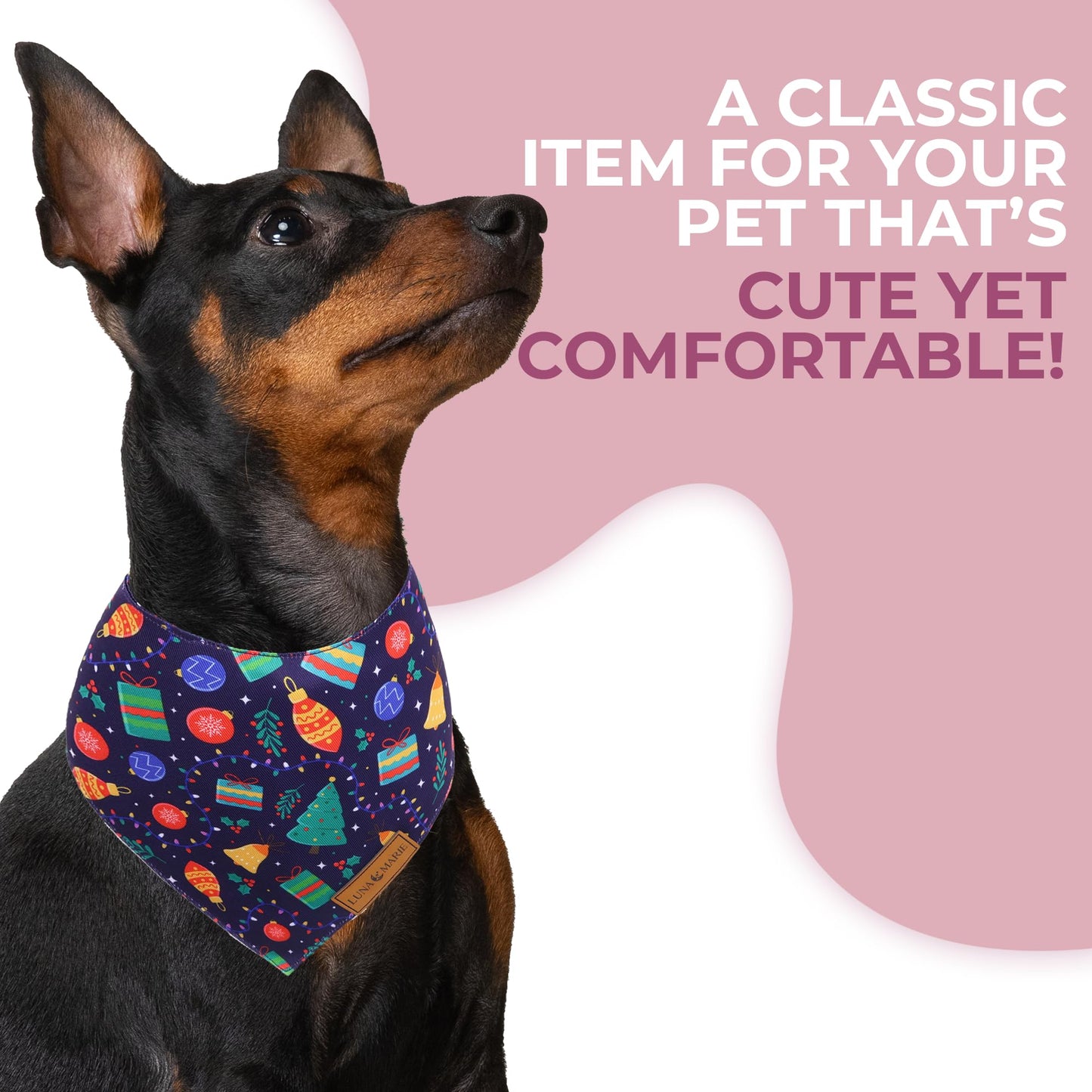 Luxury Pet Birthday Bandanas -Premium & Silky Poly Fabric | 100% Handmade | Custom Shape Dual Layered (Birthday Girl, Medium)