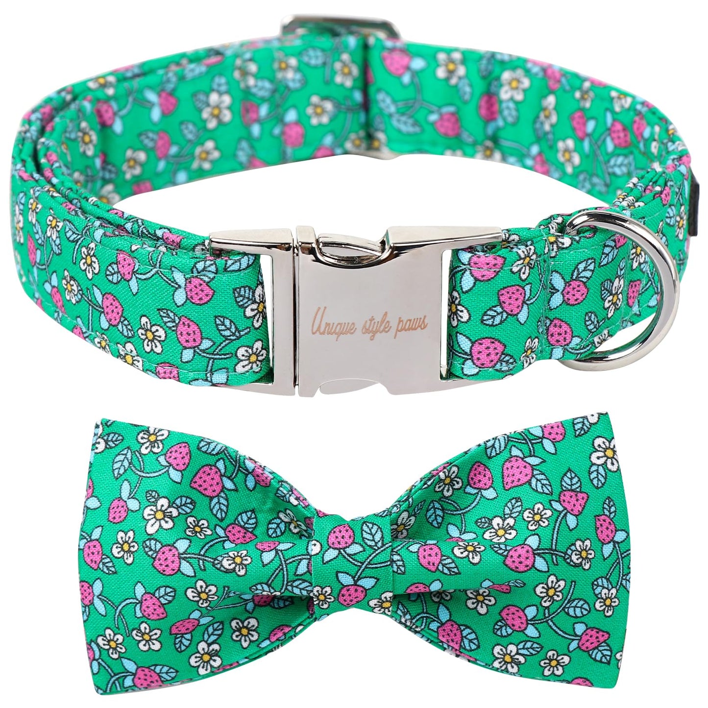 Unique style paws Cartoon Dog Collar with Bow Spring Summer Collar with Flower for Small Medium Large Boys Girls Dogs