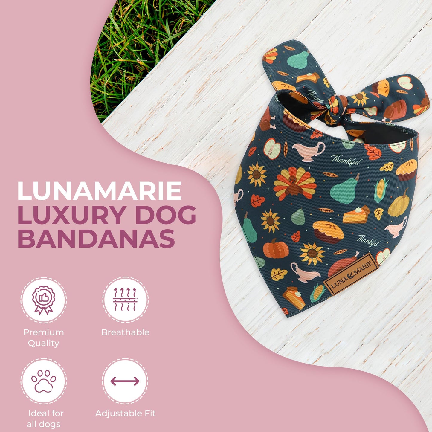 Luxury Pet Birthday Bandanas -Premium & Silky Poly Fabric | 100% Handmade | Custom Shape Dual Layered (Birthday Girl, Medium)