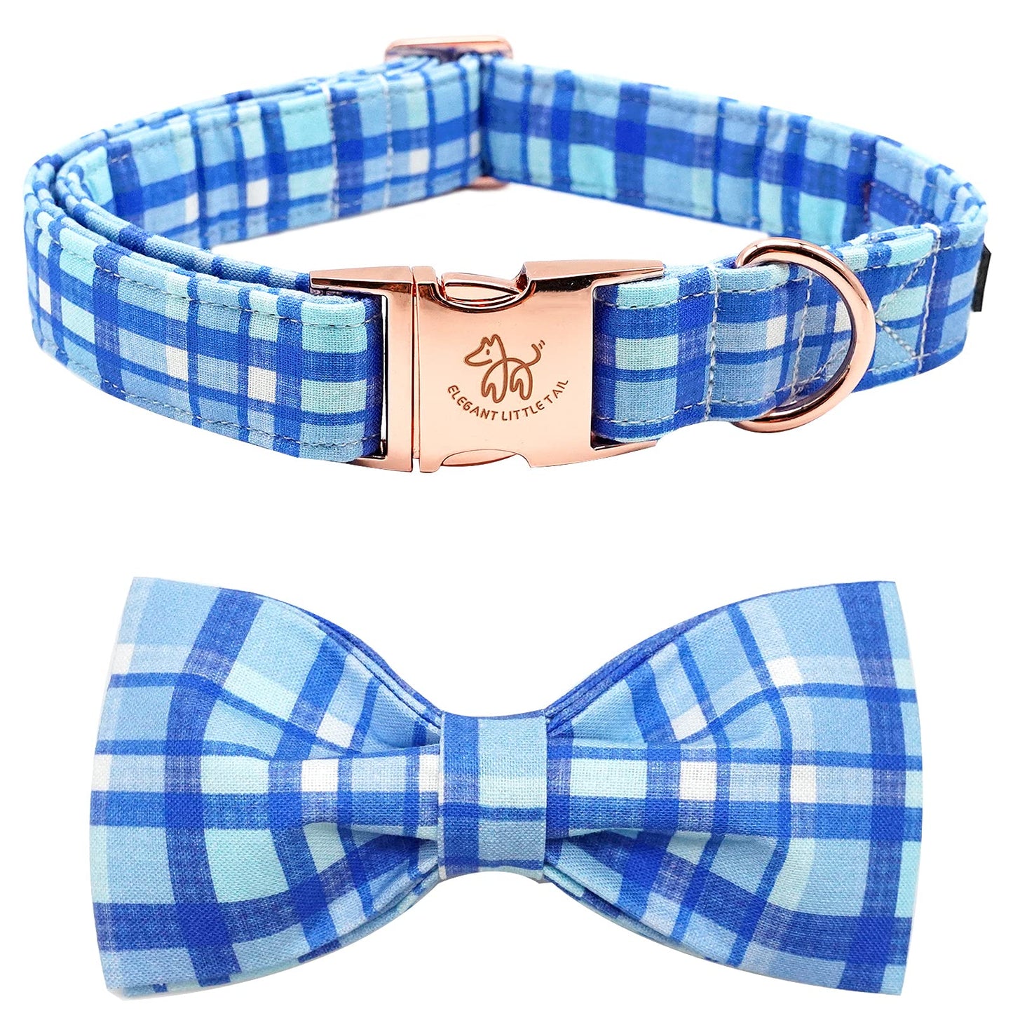 Elegant little tail Dog Collar with Bow, Soft&Comfy Bowtie Dog Collar, Adjustable Pet Gift Collars for Small Medium Large Dogs