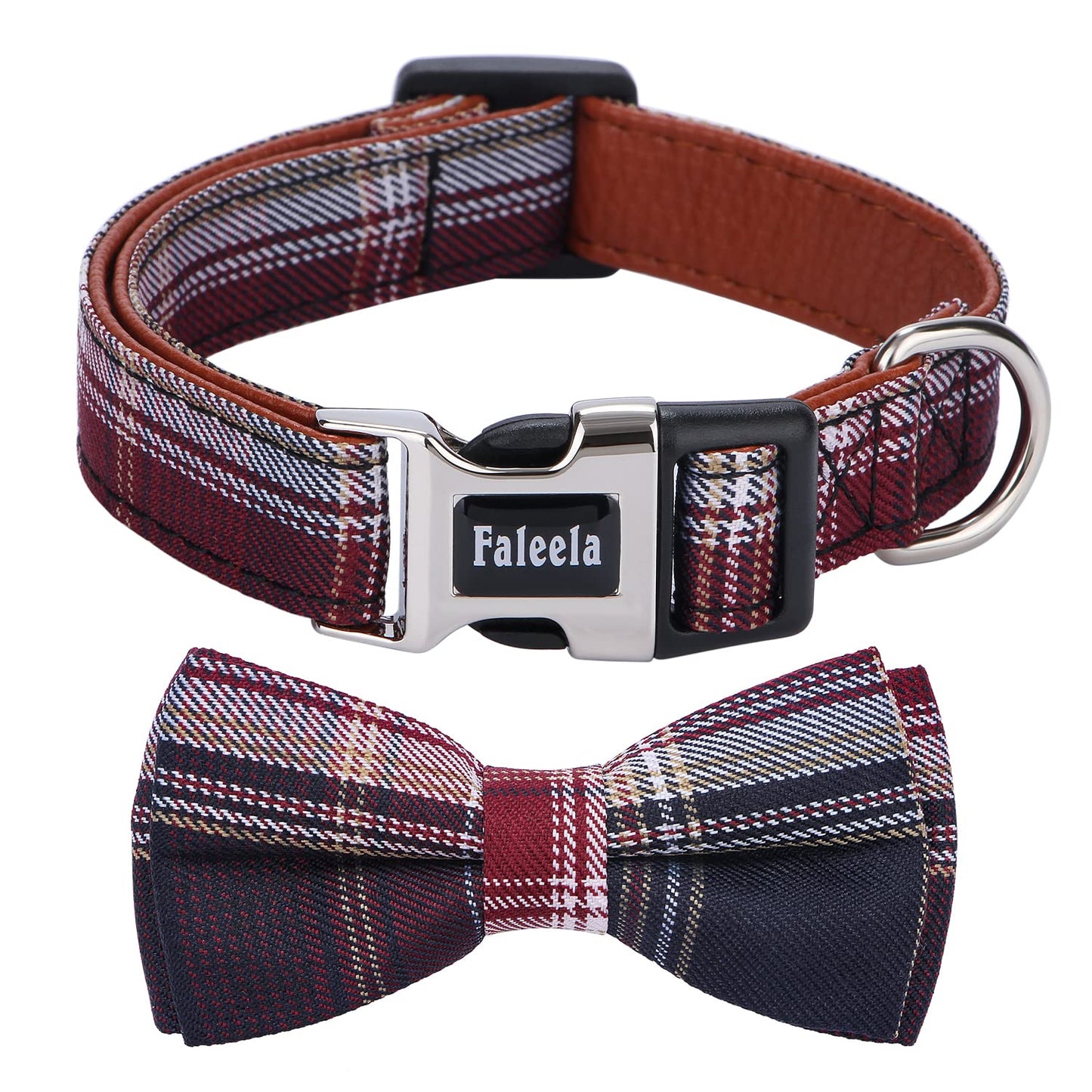 Faleela Soft &Comfy Bowtie Dog Collar,Detachable and Adjustable Bow Tie Collar,for Small Medium Large Pet (S, Blue)