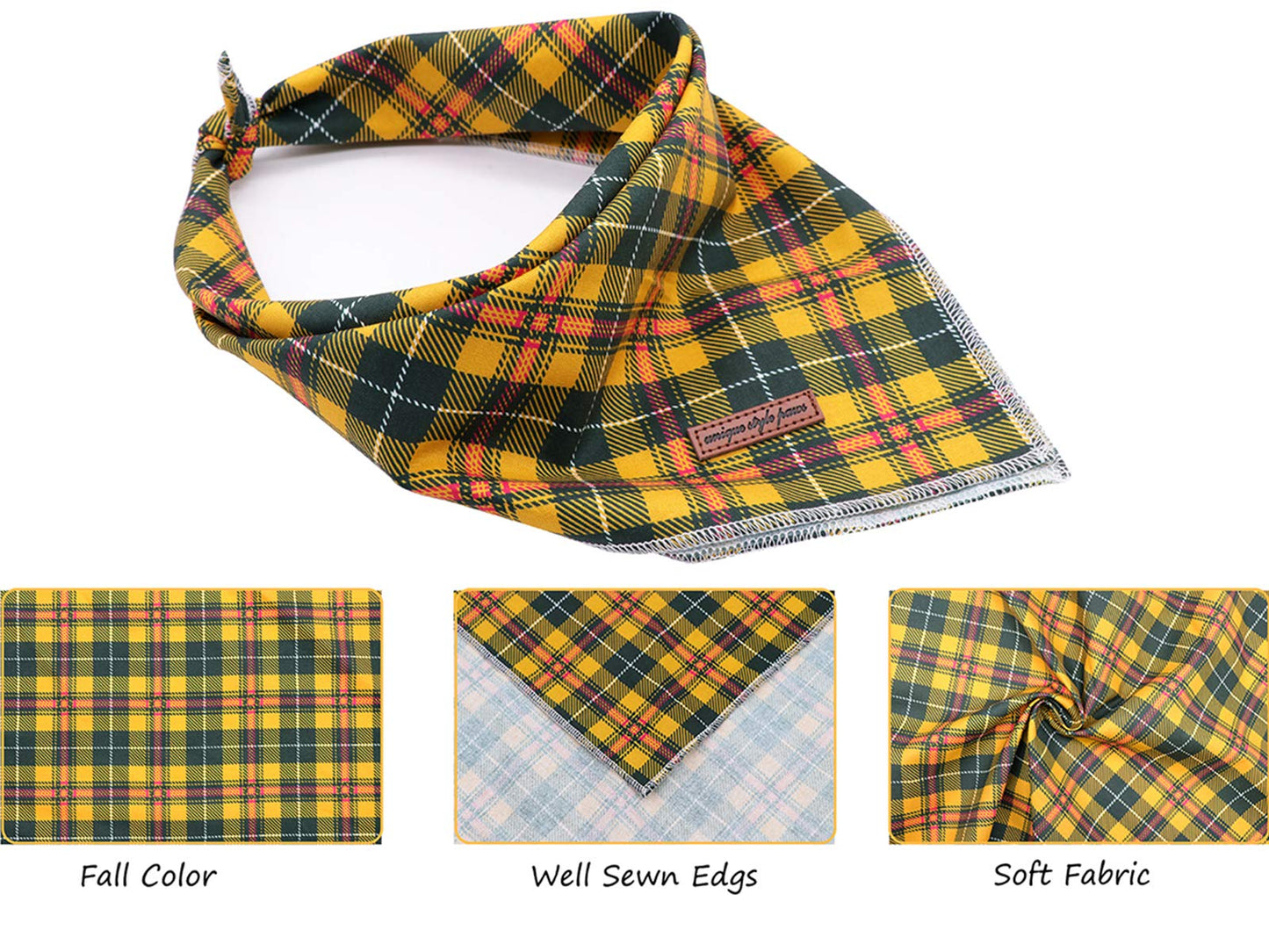 Unique Style Paws Dog Bandanas 1PC Washable Cotton Triangle Dog Scarfs for Small Medium Large Dogs and Cats