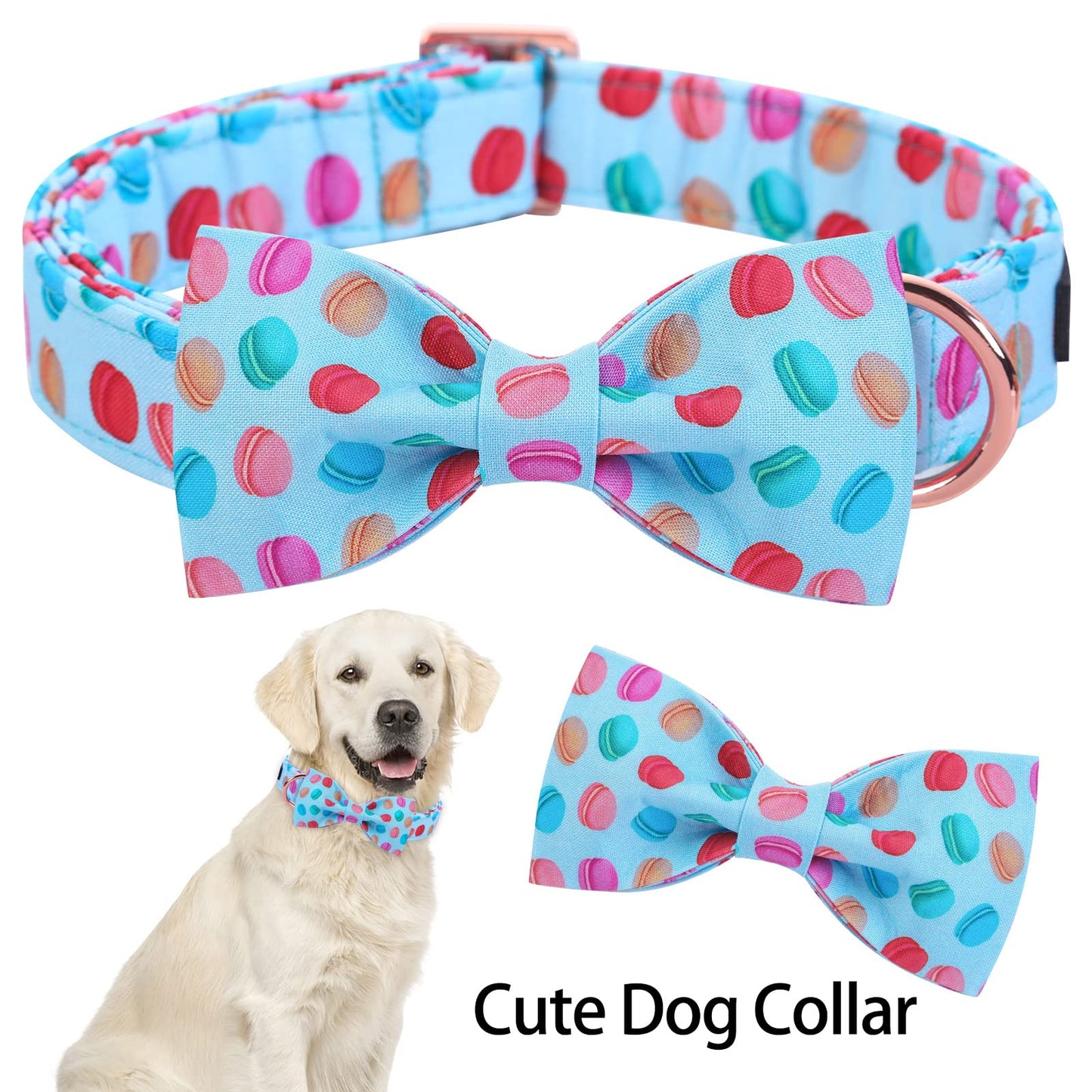 ARING PET Bowtie Dog Collar, Dog Collar with Bow, Adjustable Dog Collars for Small Medium Large Dogs.