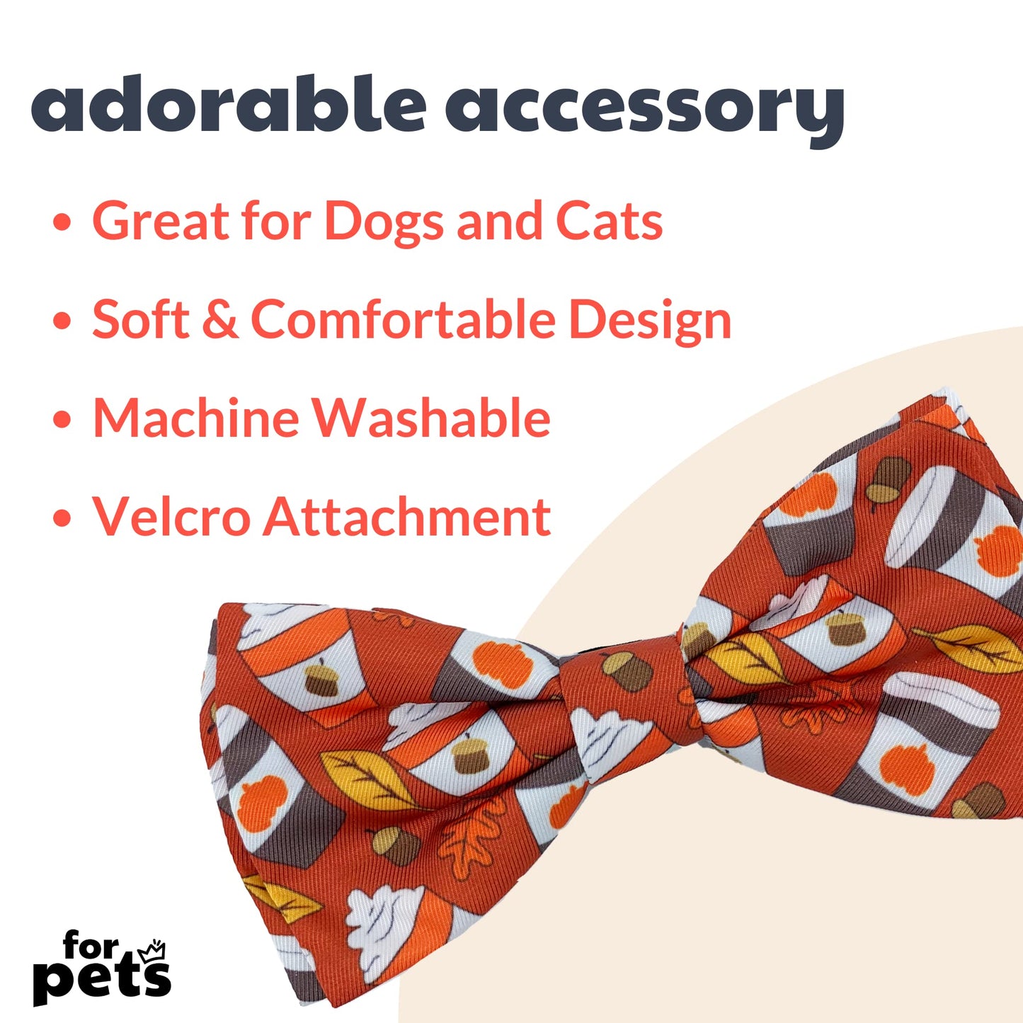 Huxley & Kent Bow Tie for Pets | Fall Check (Extra-Large) | Bow Tie Collar Attachment | Fun Bow Ties for Dogs & Cats | Cute, Comfortable, and Durable | H&K Bow Tie