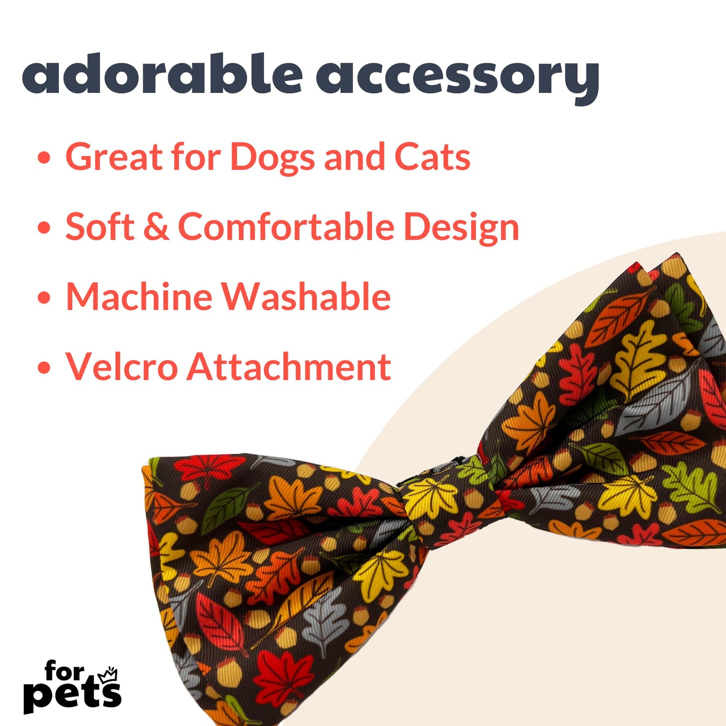 Huxley & Kent Bow Tie for Pets | Fall Check (Extra-Large) | Bow Tie Collar Attachment | Fun Bow Ties for Dogs & Cats | Cute, Comfortable, and Durable | H&K Bow Tie