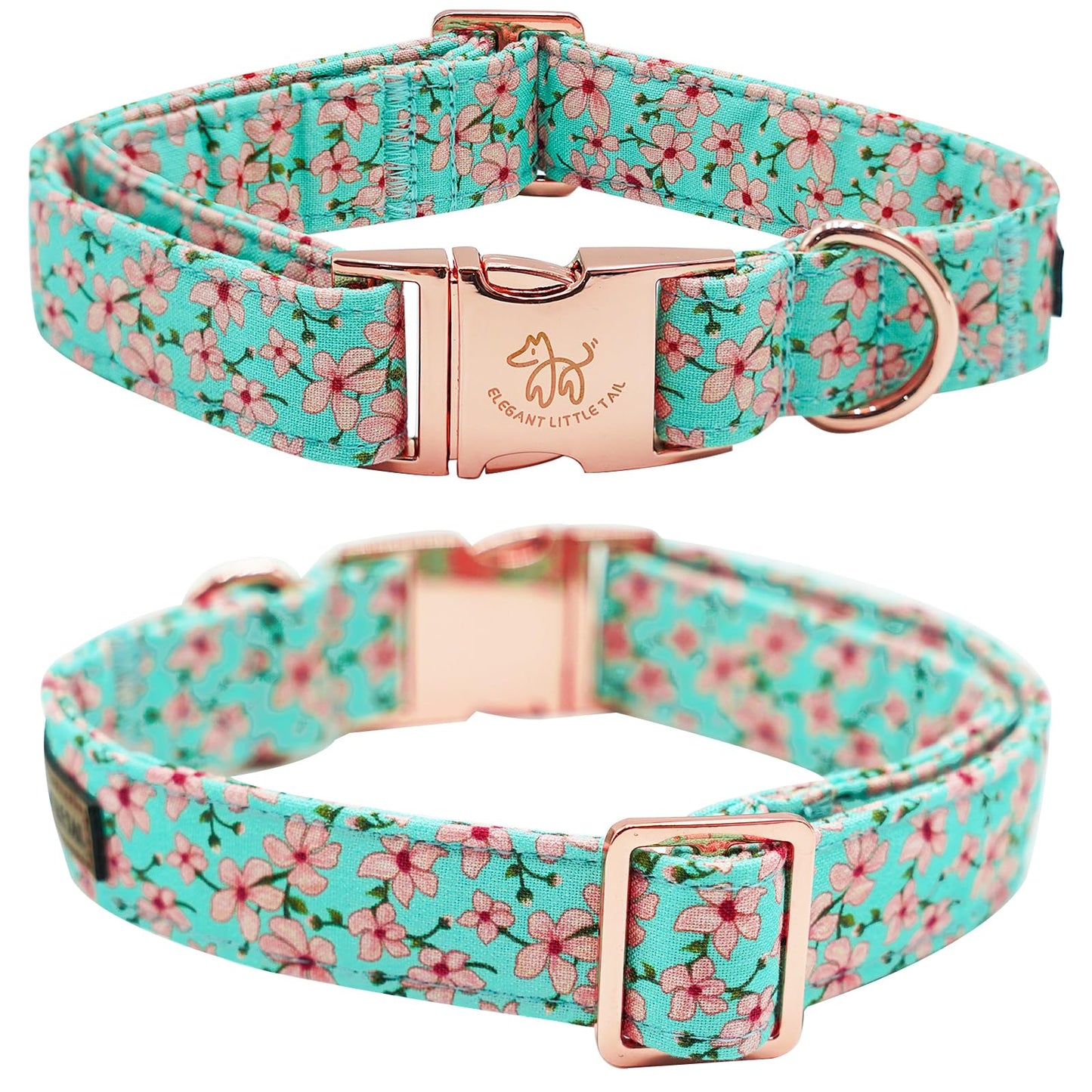 Elegant little tail Sunflower Girl Dog Collar for Female Dogs, Pet Collar Adjustable Dog Collars with Flower Gift for Medium Dogs