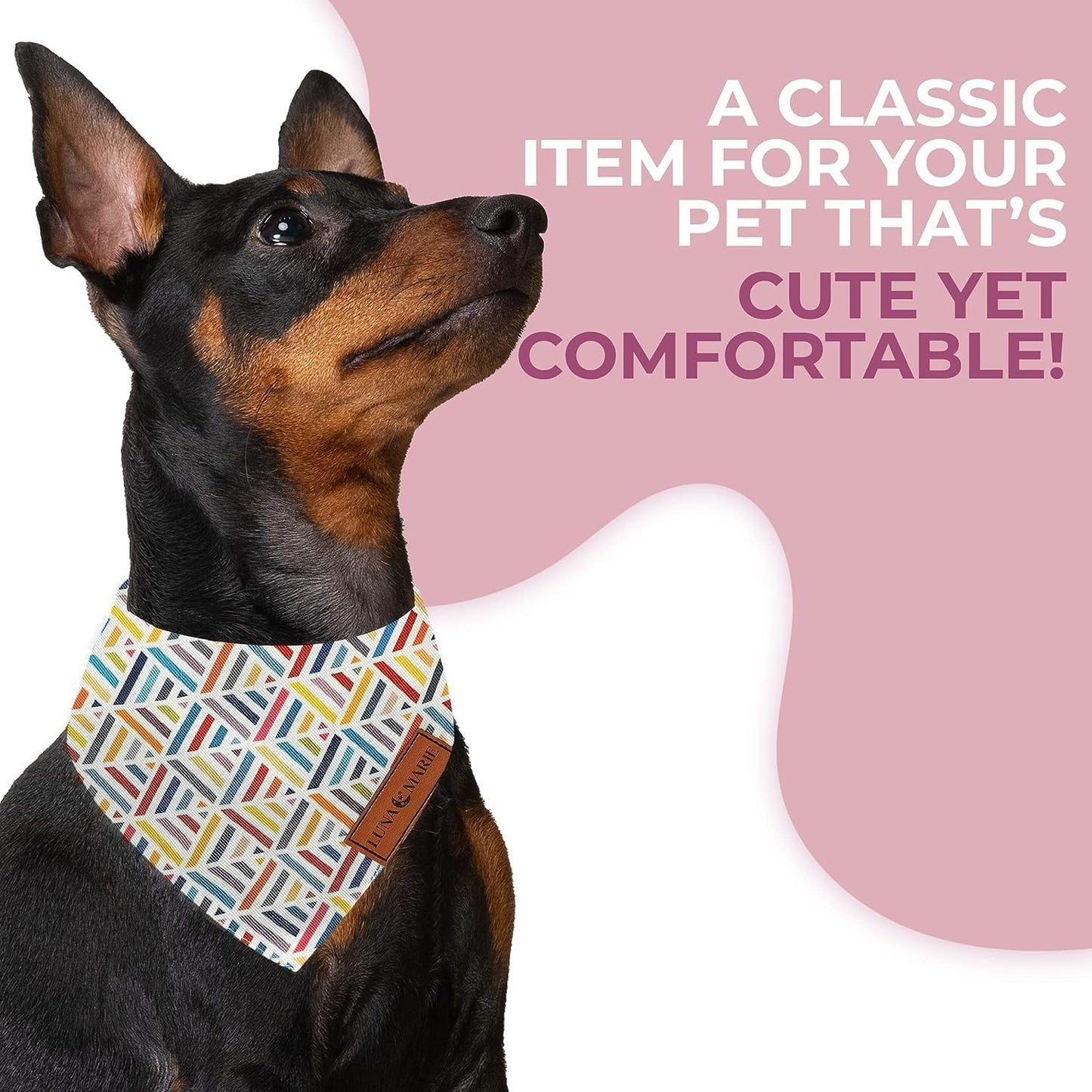 Luxury Pet Birthday Bandanas -Premium & Silky Poly Fabric | 100% Handmade | Custom Shape Dual Layered (Birthday Girl, Medium)