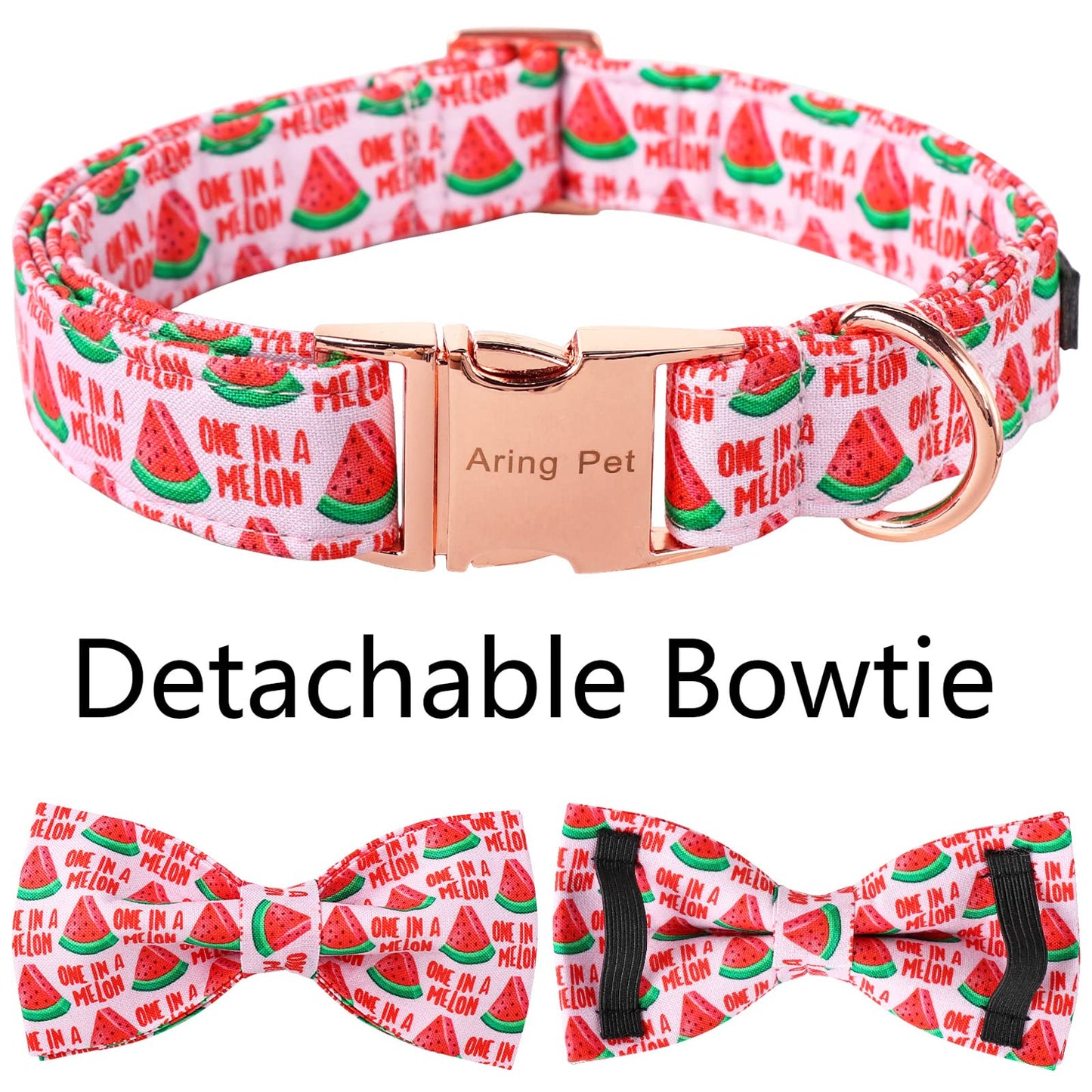 ARING PET Bowtie Dog Collar, Dog Collar with Bow, Adjustable Dog Collars for Small Medium Large Dogs.