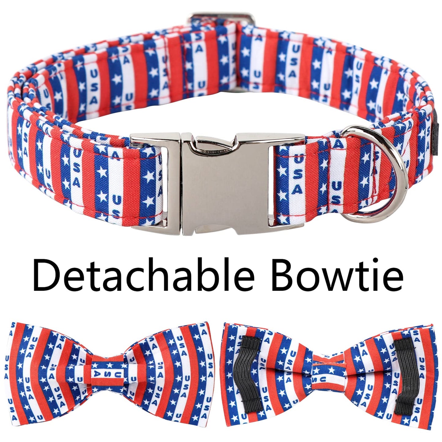 ARING PET Bowtie Dog Collar, Dog Collar with Bow, Adjustable Dog Collars for Small Medium Large Dogs.