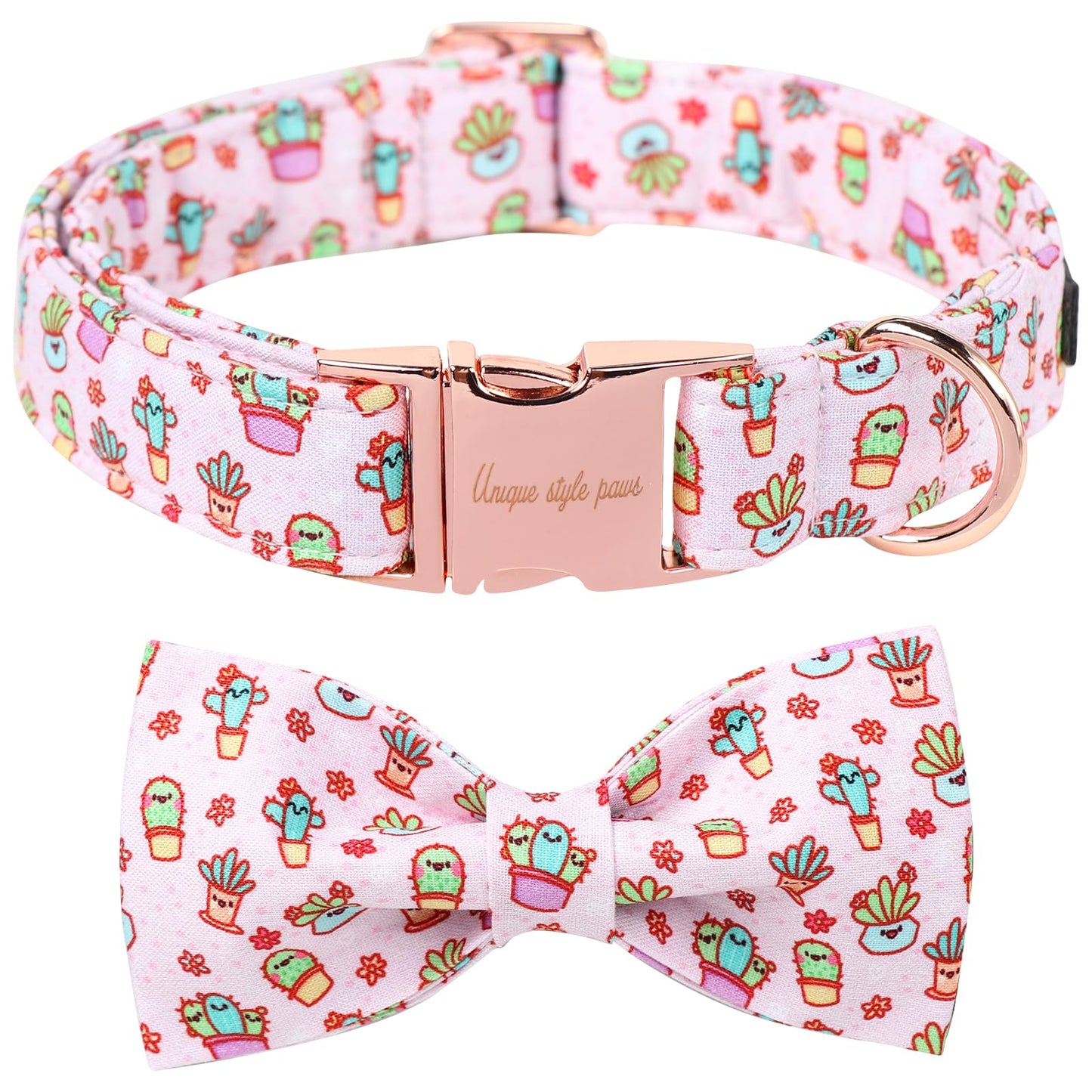 Unique style paws Cartoon Dog Collar with Bow Spring Summer Collar with Flower for Small Medium Large Boys Girls Dogs