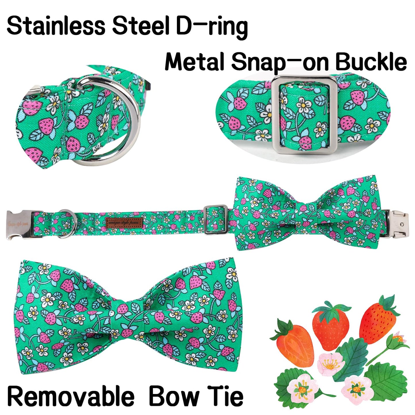 Unique style paws Cartoon Dog Collar with Bow Spring Summer Collar with Flower for Small Medium Large Boys Girls Dogs