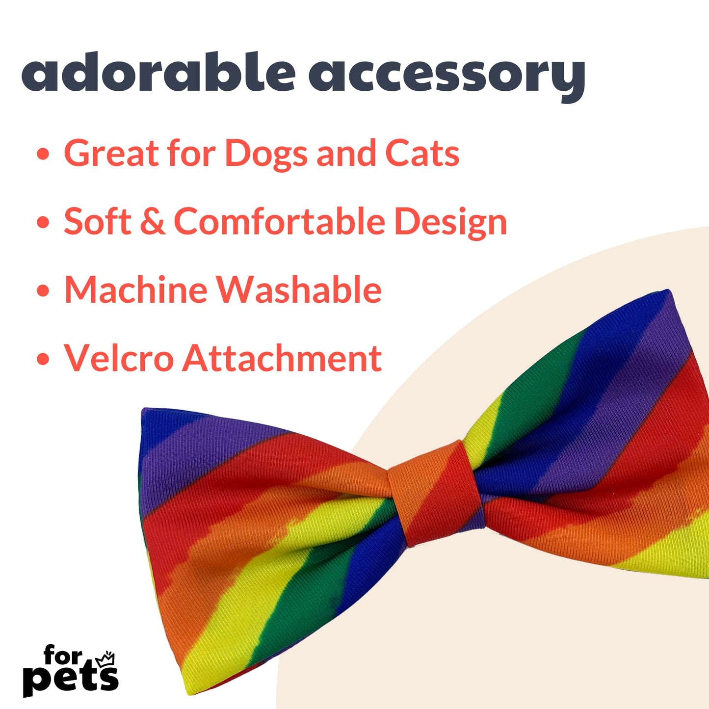 Huxley & Kent Bow Tie for Pets | Bone-Dana Multi (Small) | Bow Tie Collar Attachment | Fun Bow Ties for Dogs & Cats | Cute, Comfortable, and Durable | H&K Bow Tie