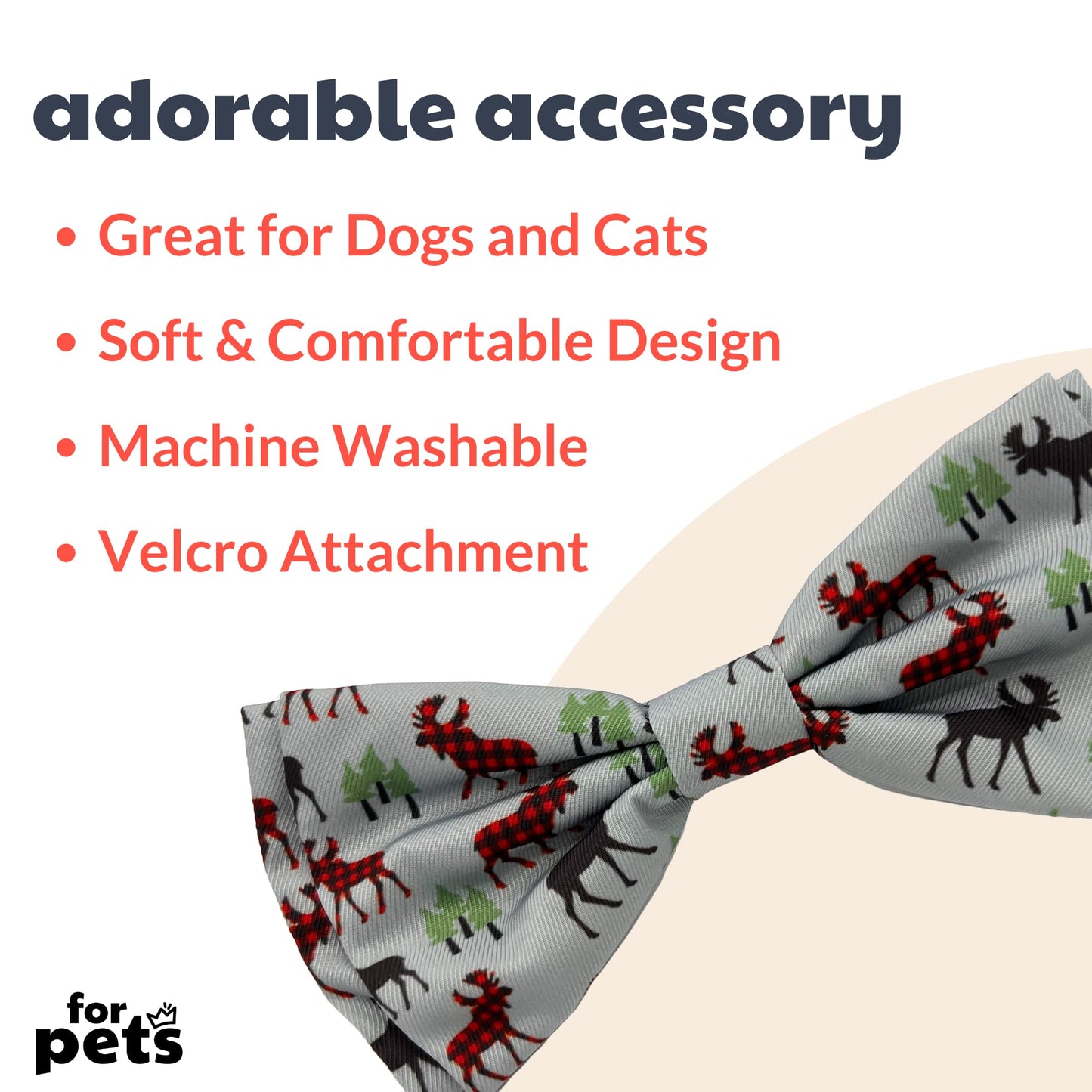 Huxley & Kent Bow Tie for Pets | Fall Check (Extra-Large) | Bow Tie Collar Attachment | Fun Bow Ties for Dogs & Cats | Cute, Comfortable, and Durable | H&K Bow Tie