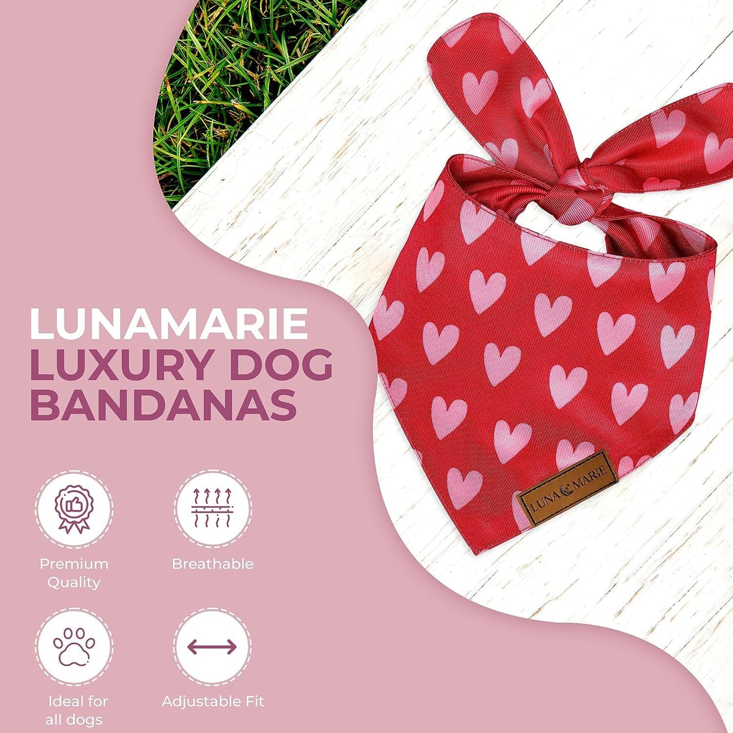 Luxury Pet Birthday Bandanas -Premium & Silky Poly Fabric | 100% Handmade | Custom Shape Dual Layered (Birthday Girl, Medium)