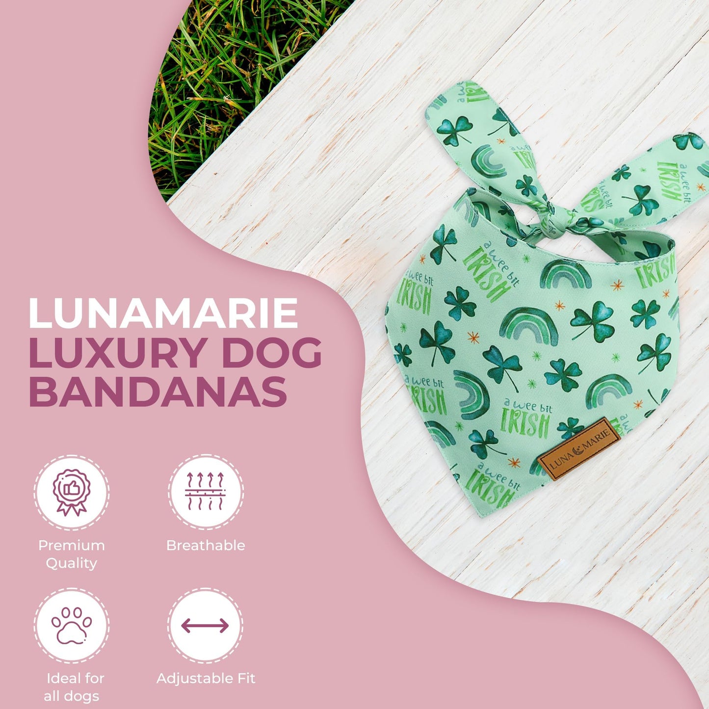 Luxury Pet Birthday Bandanas -Premium & Silky Poly Fabric | 100% Handmade | Custom Shape Dual Layered (Birthday Girl, Medium)