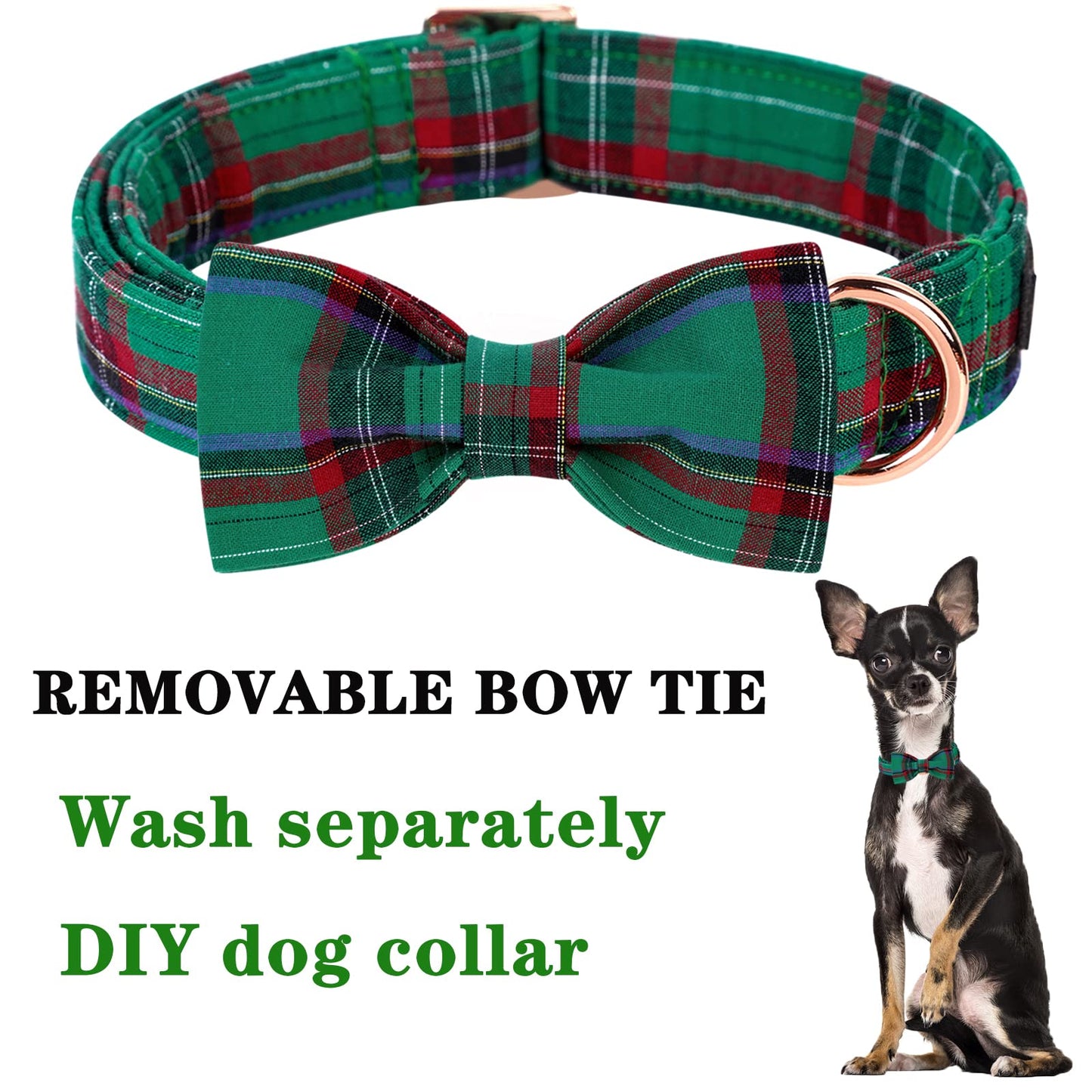 Unique style paws Halloween Dog Collar with Bow Tie Pumpkin Cotton Collar Adjustable Puppy Collar for Small Medium Large Dogs-S